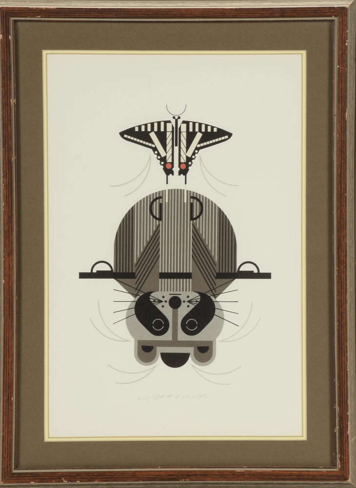 Charley Harper Signed Lithograph "Raccrobat"