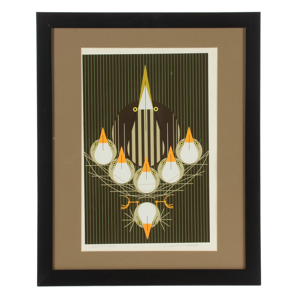 Charley Harper Signed Limited Edition Serigraph "Bittern Suite"