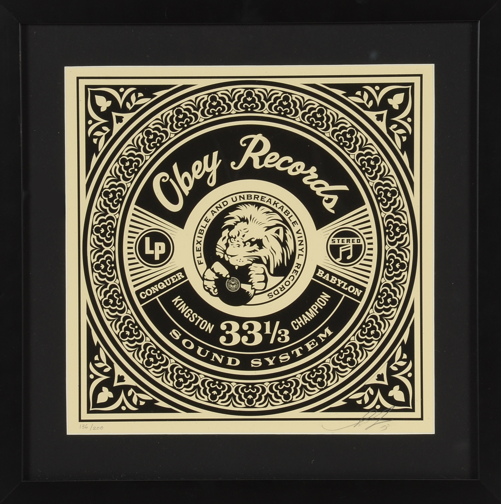 Shepard Fairey Signed 2013 Limited Edition Serigraph "Conquer Babylon"