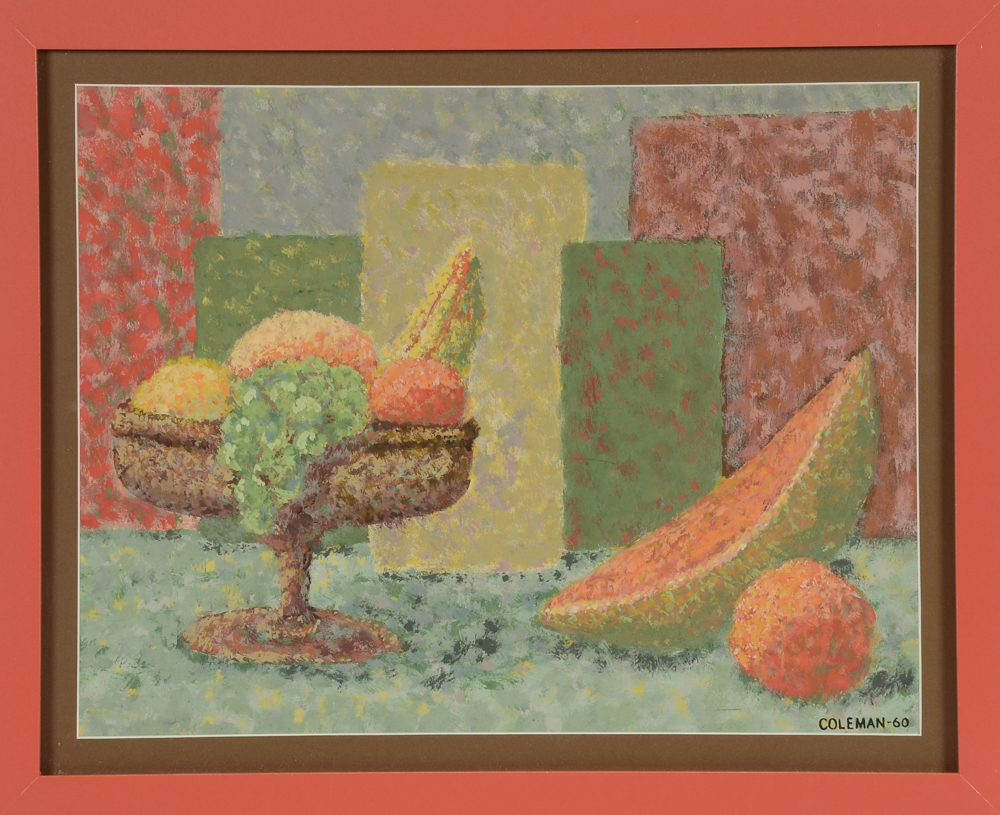 Coleman Original Gouache on Paper Fruit Still Life
