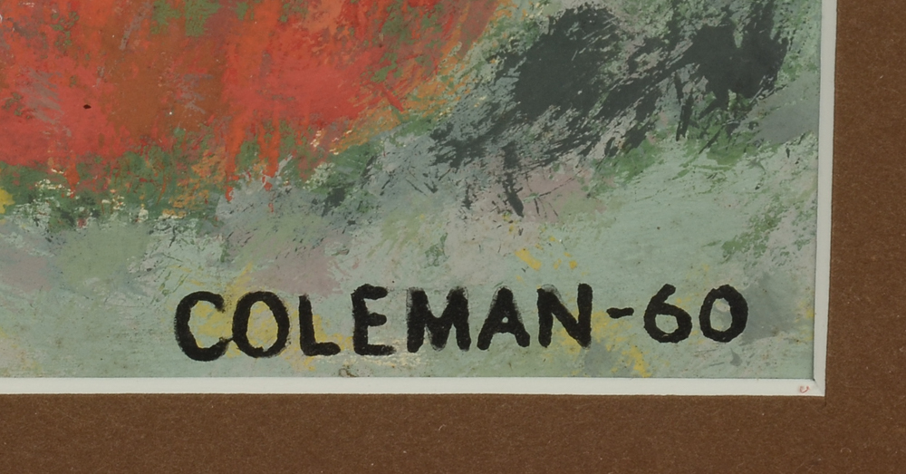Coleman Original Gouache on Paper Fruit Still Life