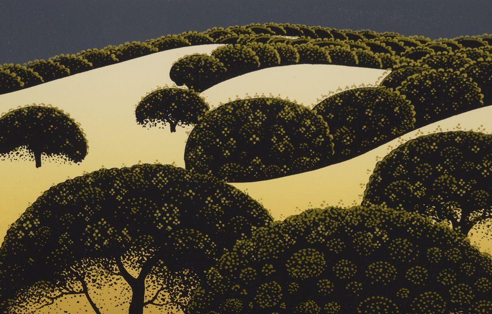 Eyvind Earle Signed Limited Edition Serigraph of Trees Landscape