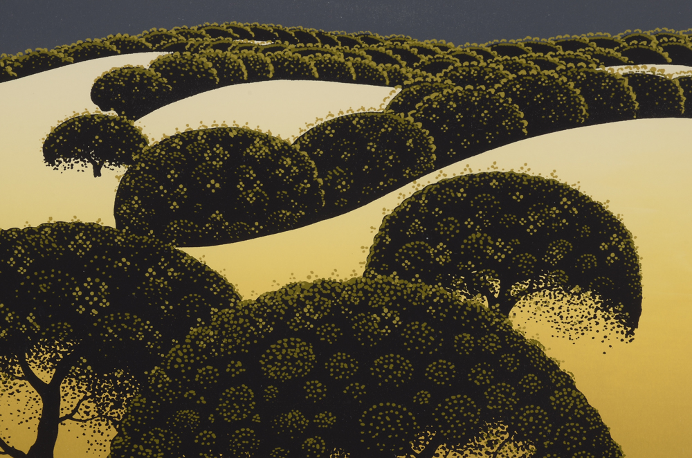 Eyvind Earle Signed Limited Edition Serigraph of Trees Landscape