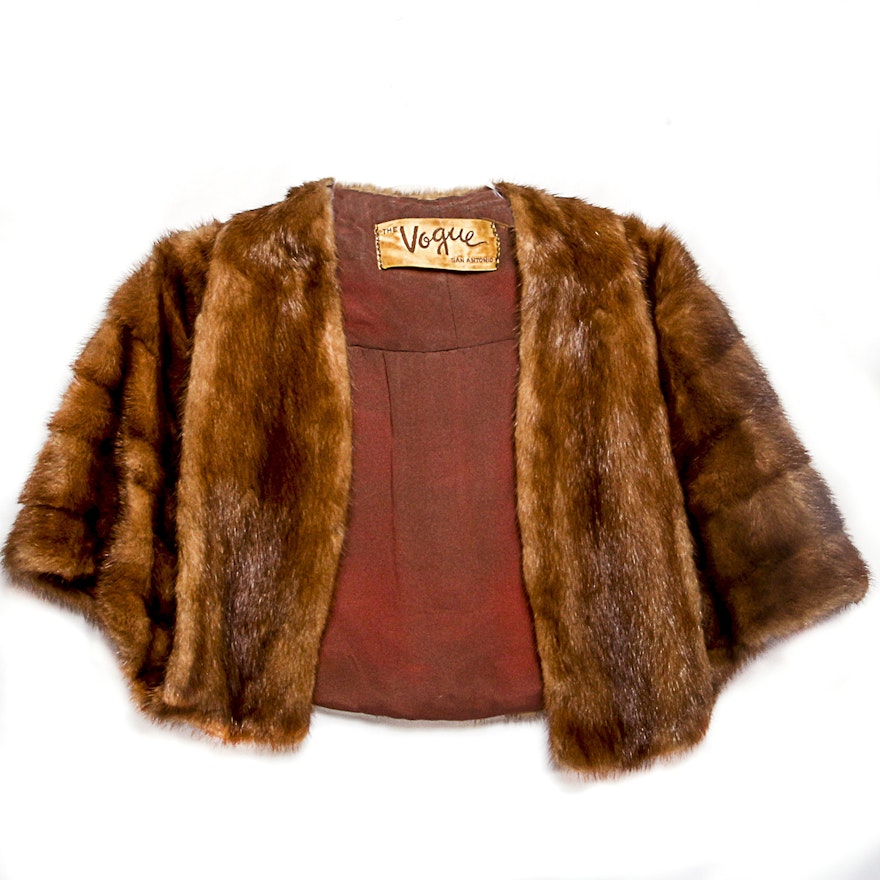 Vintage Mink Fur Stole by Vogue