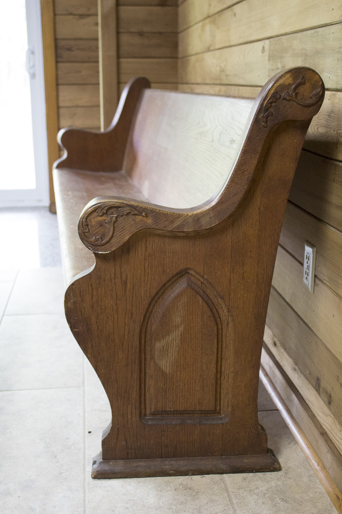Wooden Church Pew
