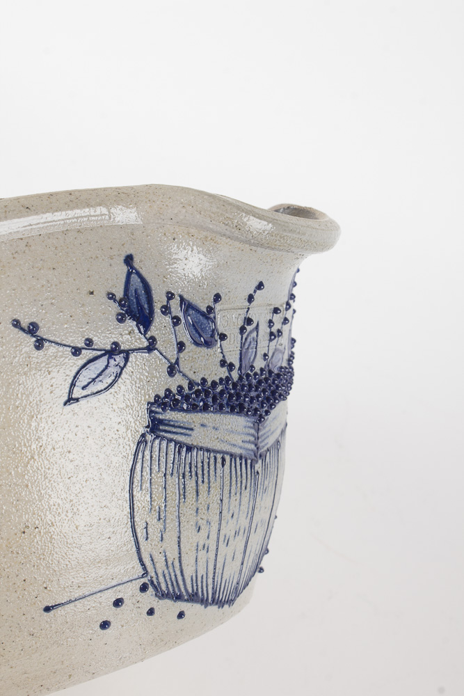 Stoneware Pottery Bowl and Pitcher