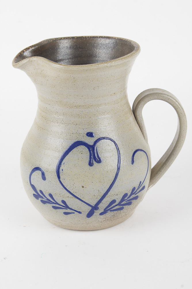 Stoneware Pottery Bowl and Pitcher