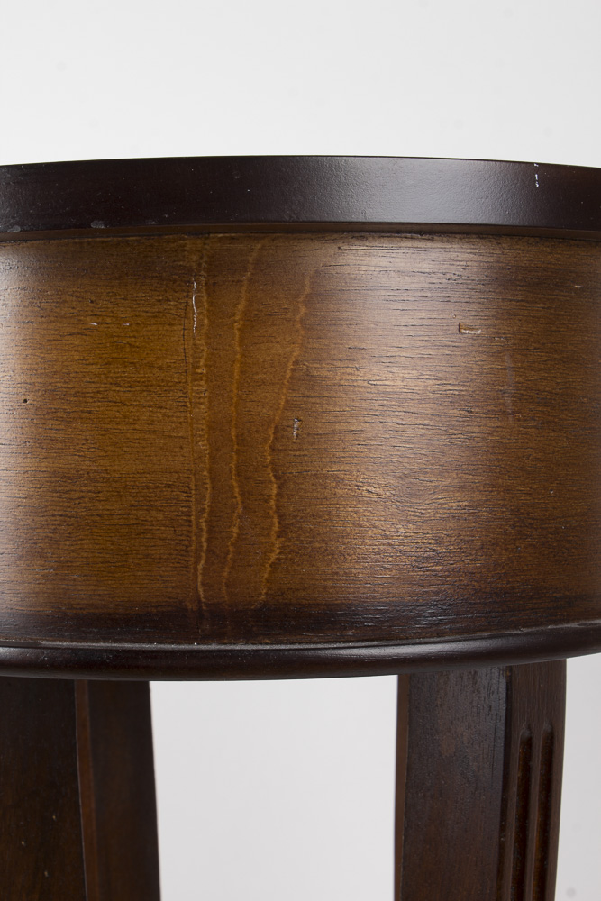 Dark Wood Round Accent Table