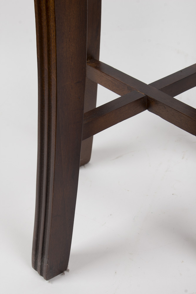 Dark Wood Round Accent Table