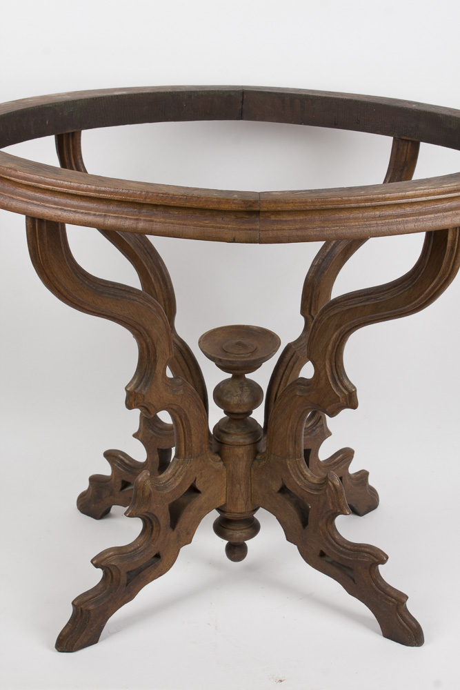 Eastlake Style Marble Top Accent Table