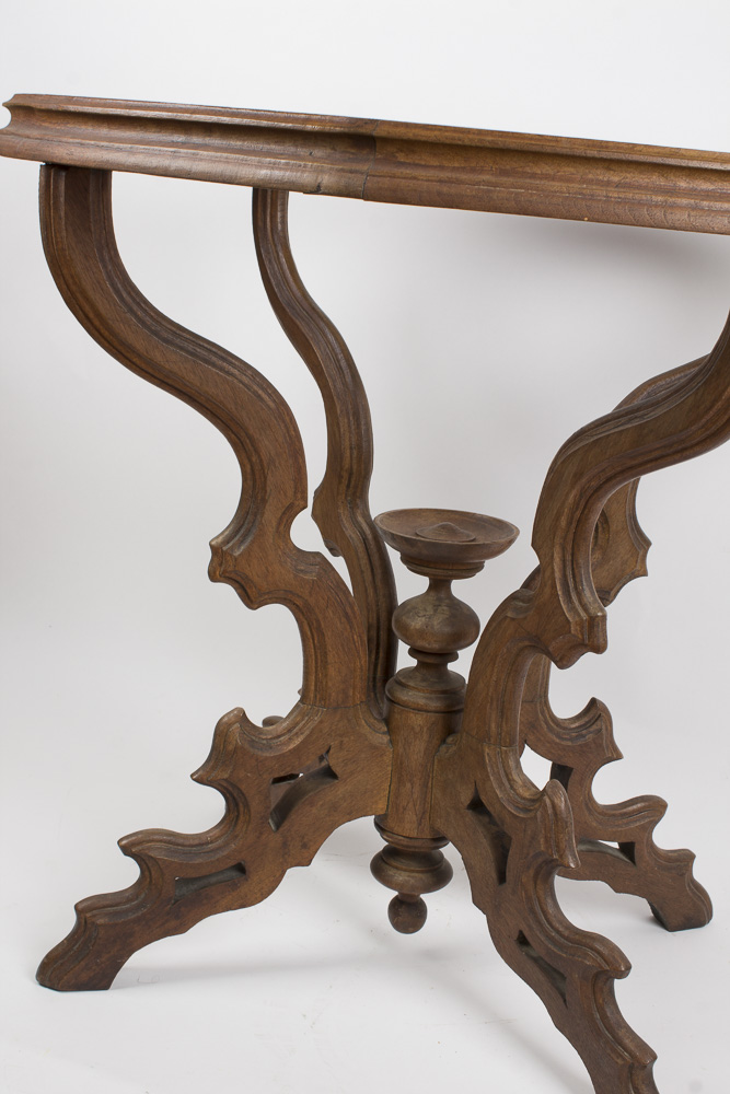 Eastlake Style Marble Top Accent Table