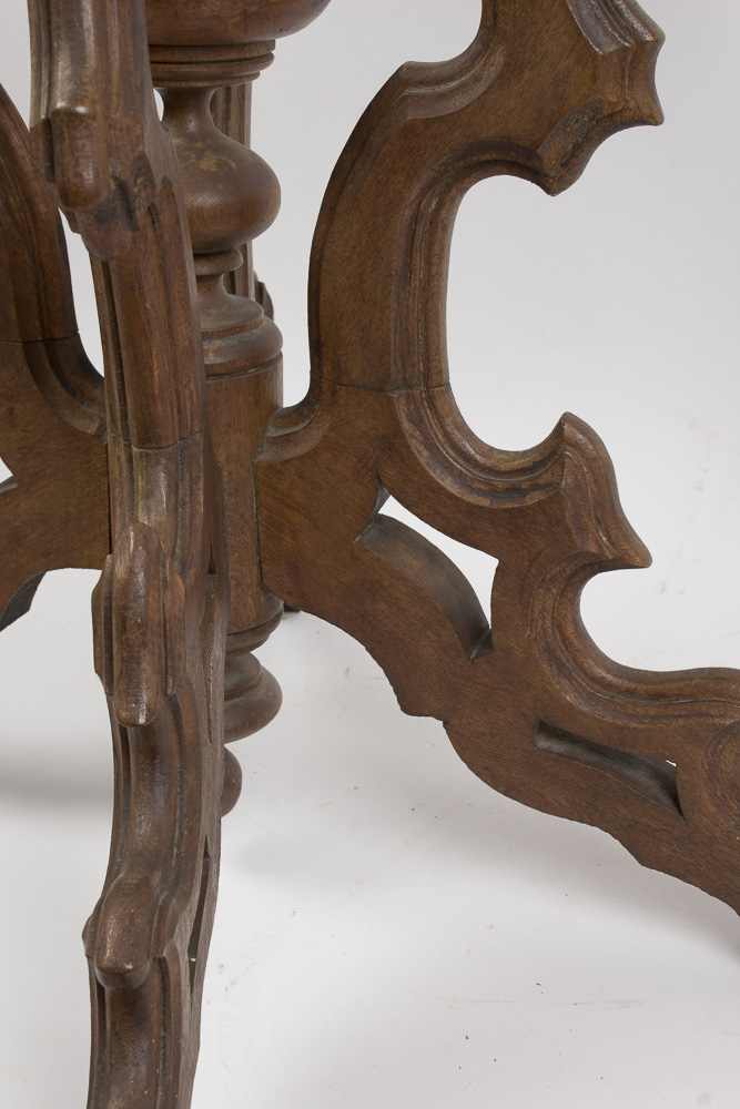 Eastlake Style Marble Top Accent Table