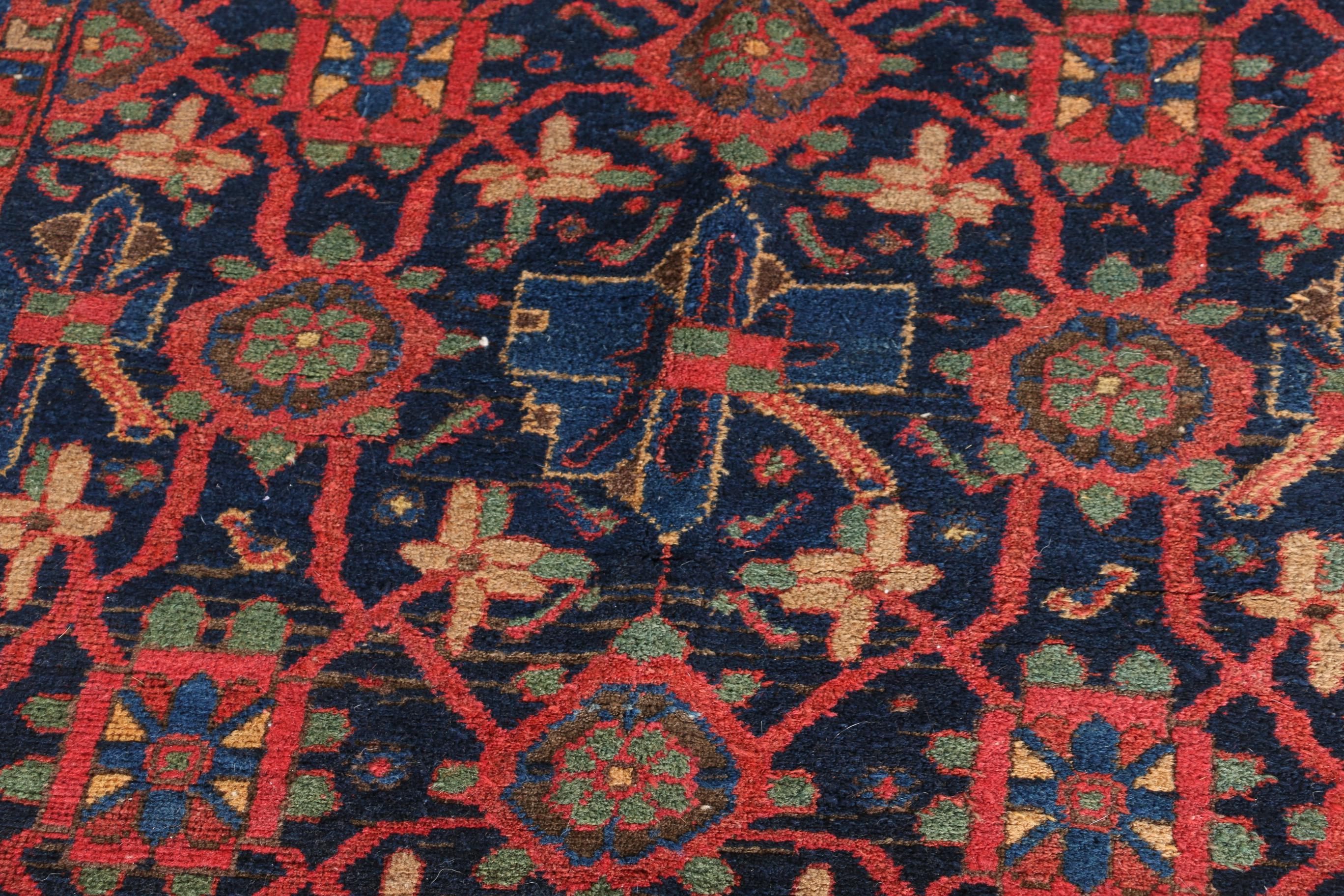 Antique Handwoven Bijar Area Rug, Circa 1890
