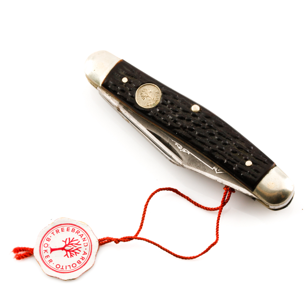 Vintage Boker USA tree brand three blade pocket knife