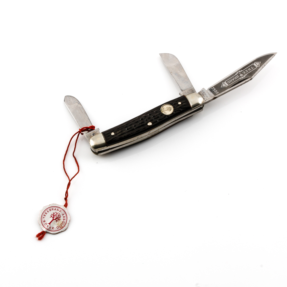 Vintage Boker USA tree brand three blade pocket knife