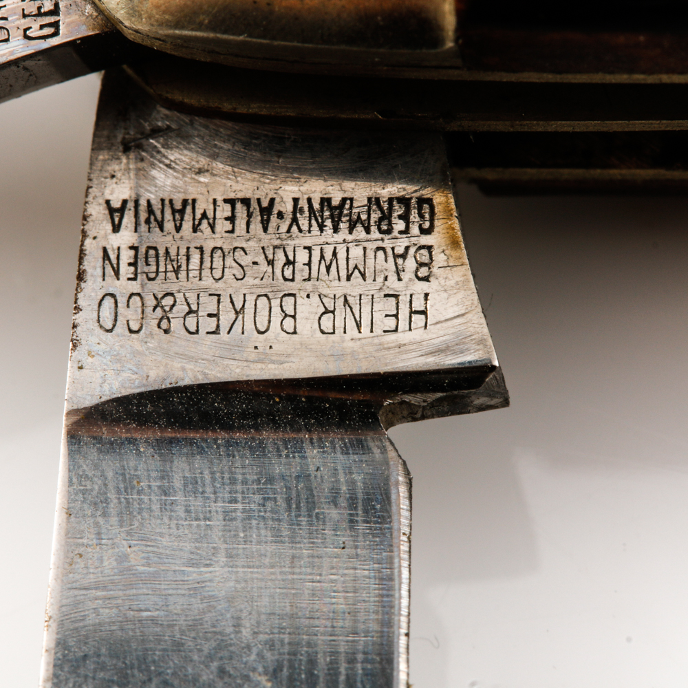 Vintage Boker USA tree brand three blade pocket knife