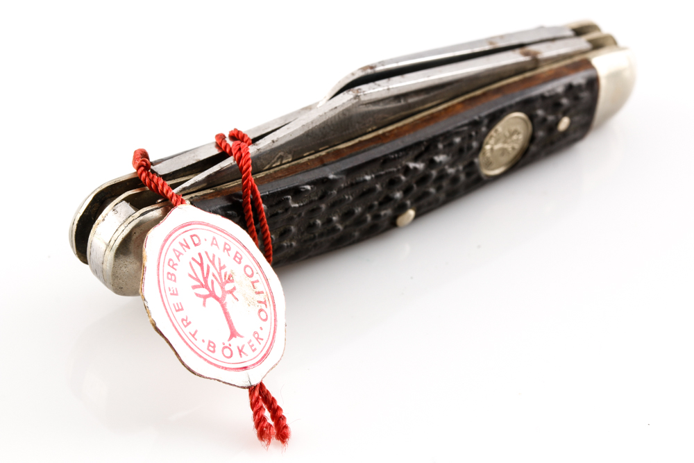 Vintage Boker USA tree brand three blade pocket knife