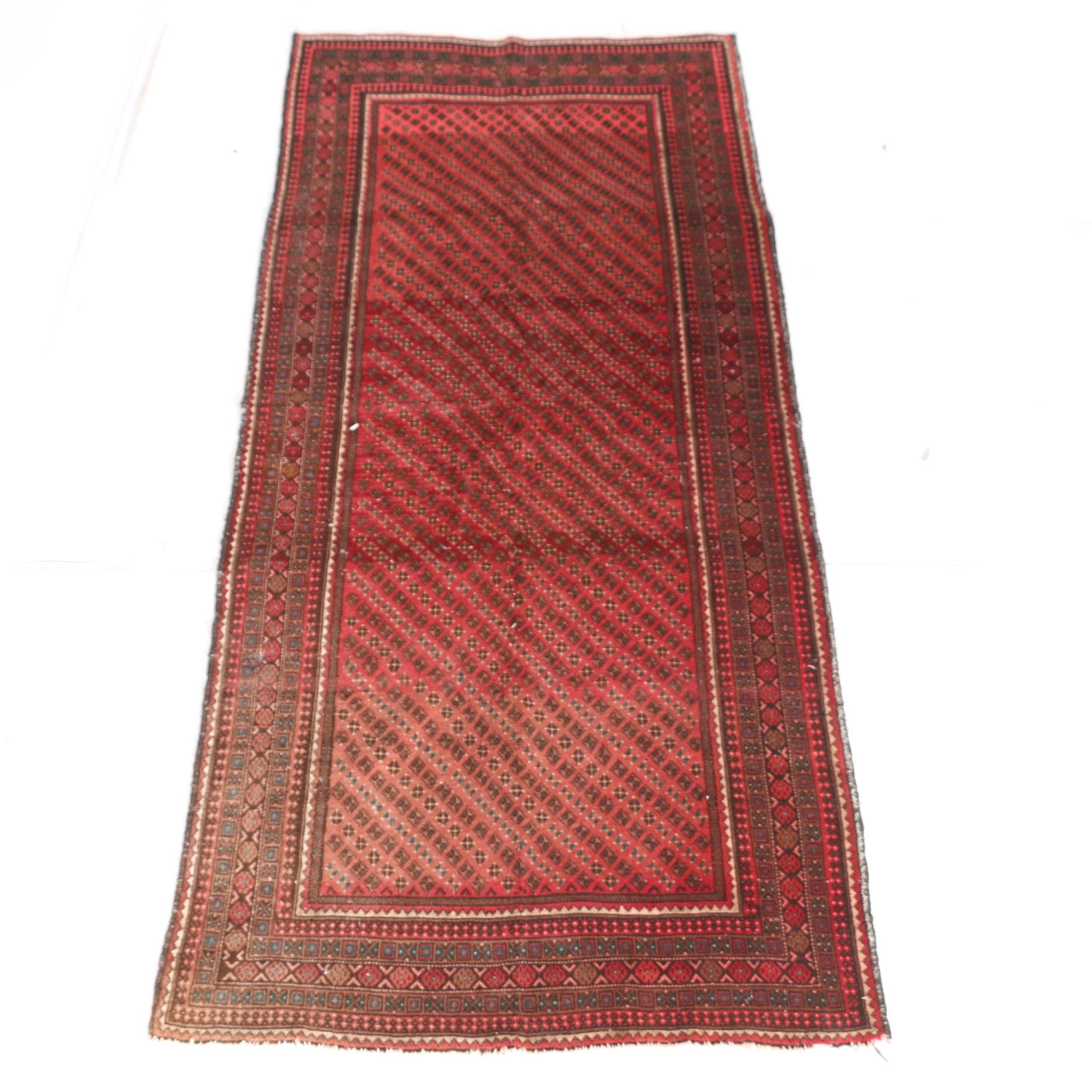 Semi-Antique Hand-Knotted Anatolian Area Rug