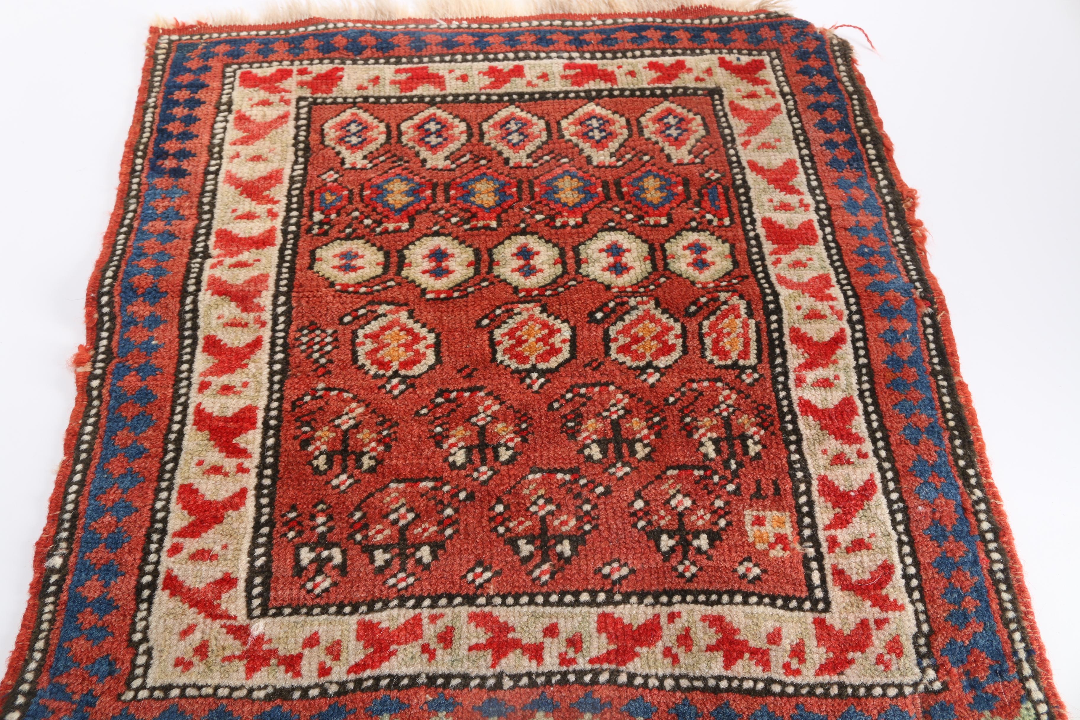 Vintage Hand-Knotted Anatolian Wool Yastik