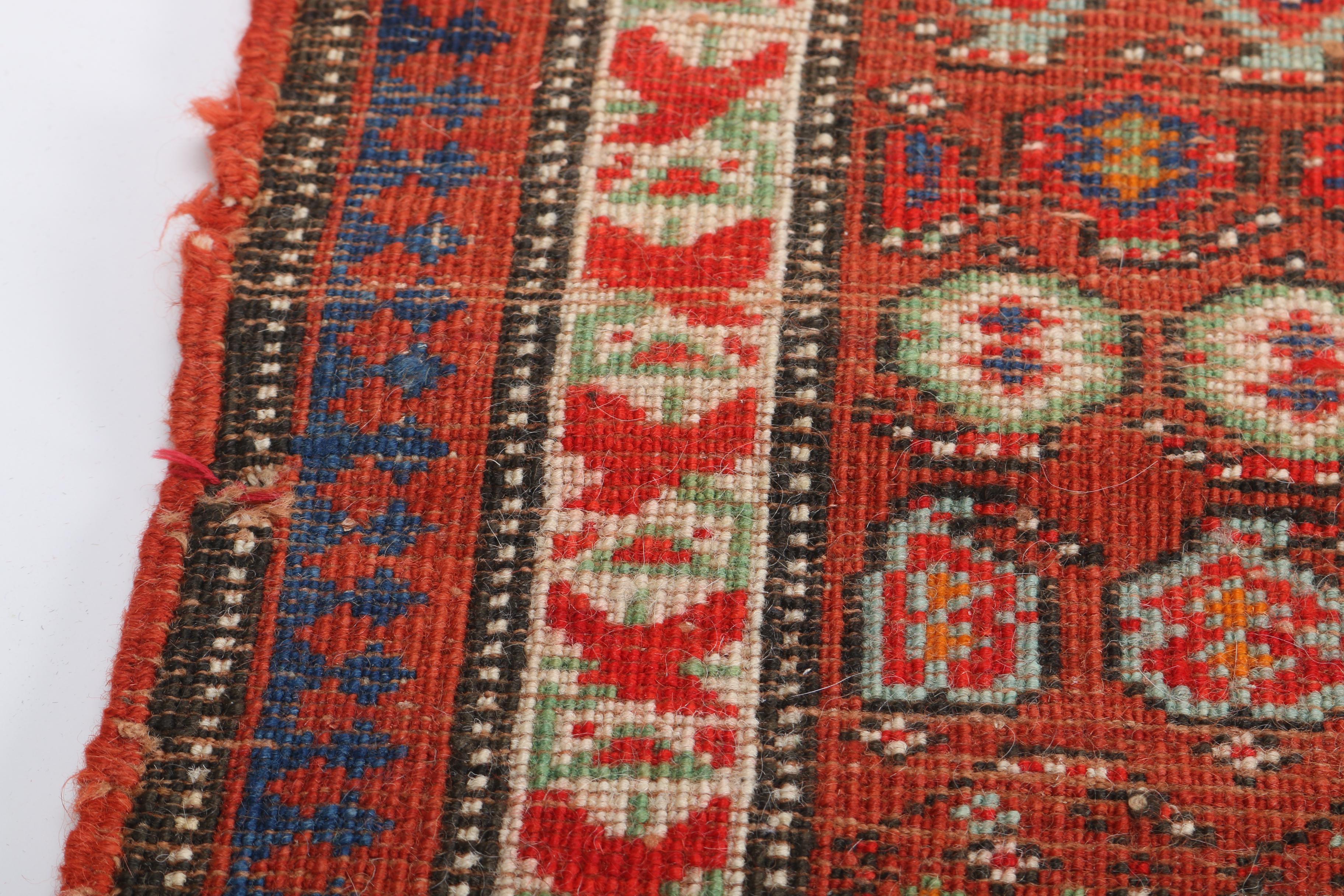Vintage Hand-Knotted Anatolian Wool Yastik