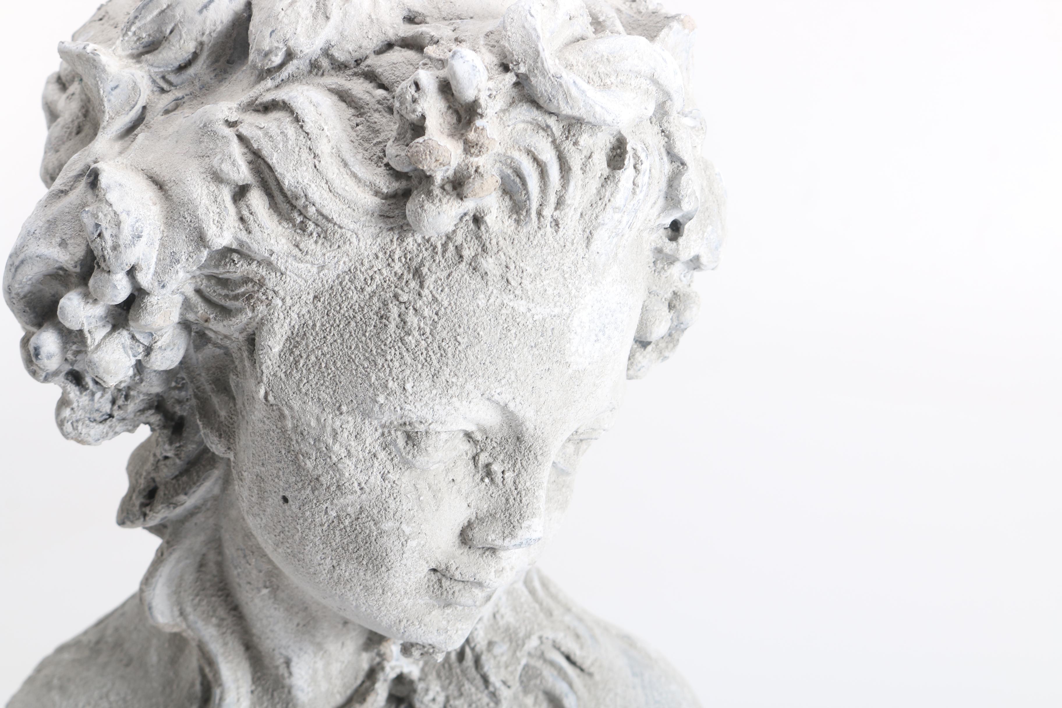 Concrete Romanesque Bust