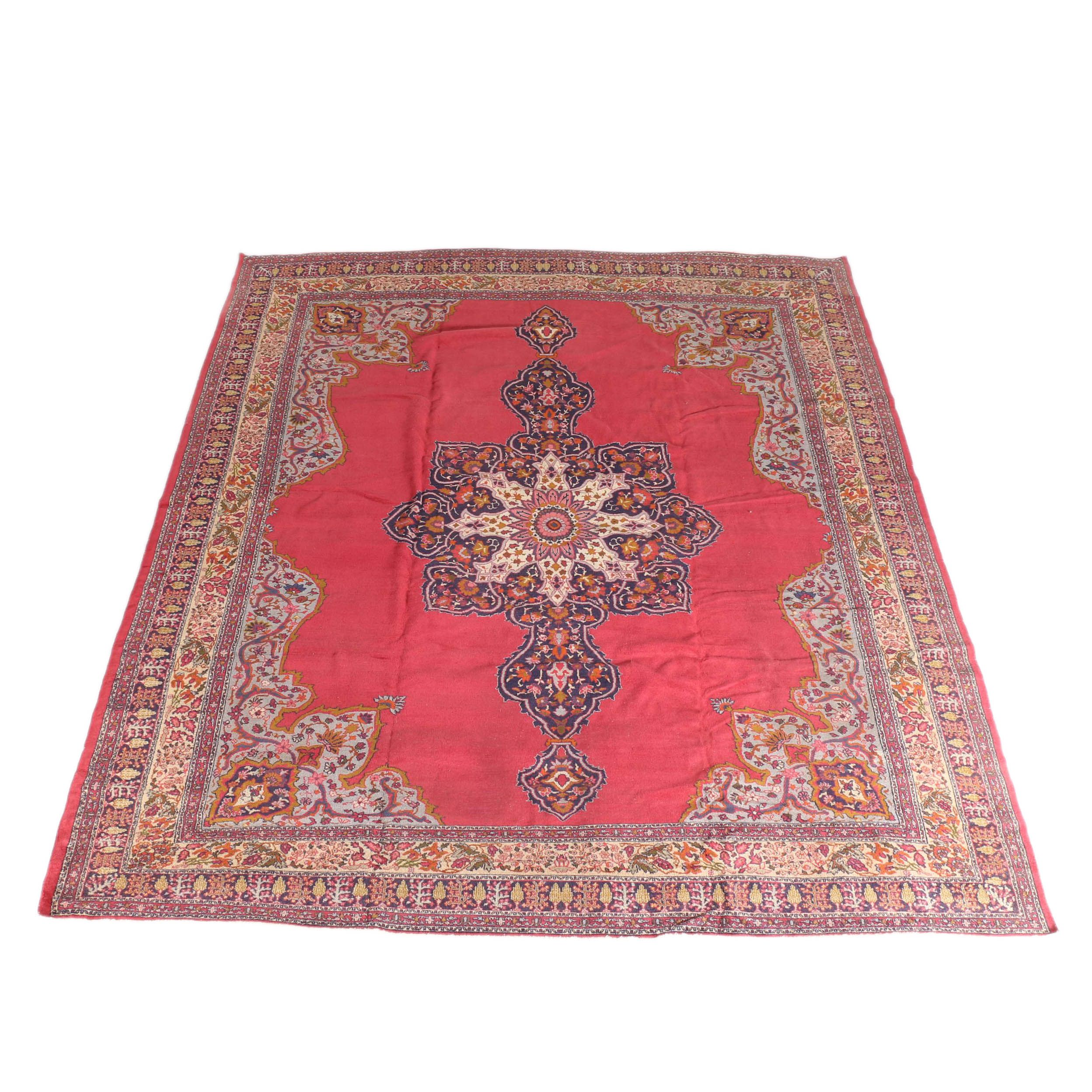 Vintage Hand-Knotted Turkish Area Rug, Circa 1930