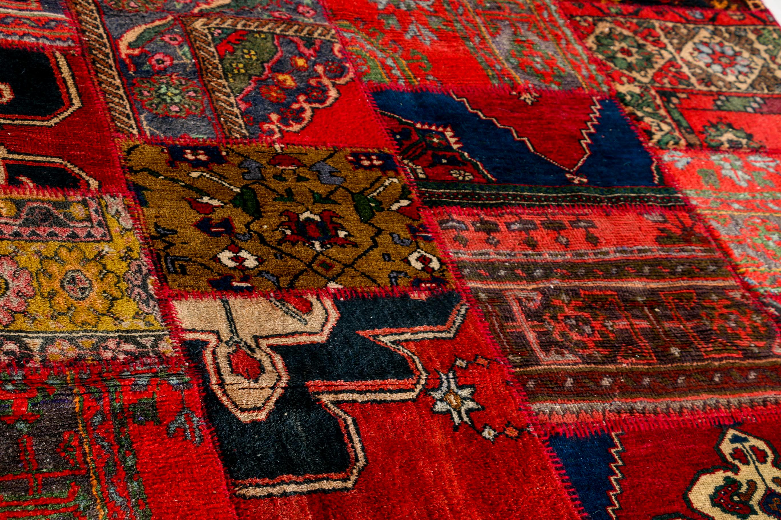 Large and Unique Handmade Vintage Turkish Patchwork Area Rug