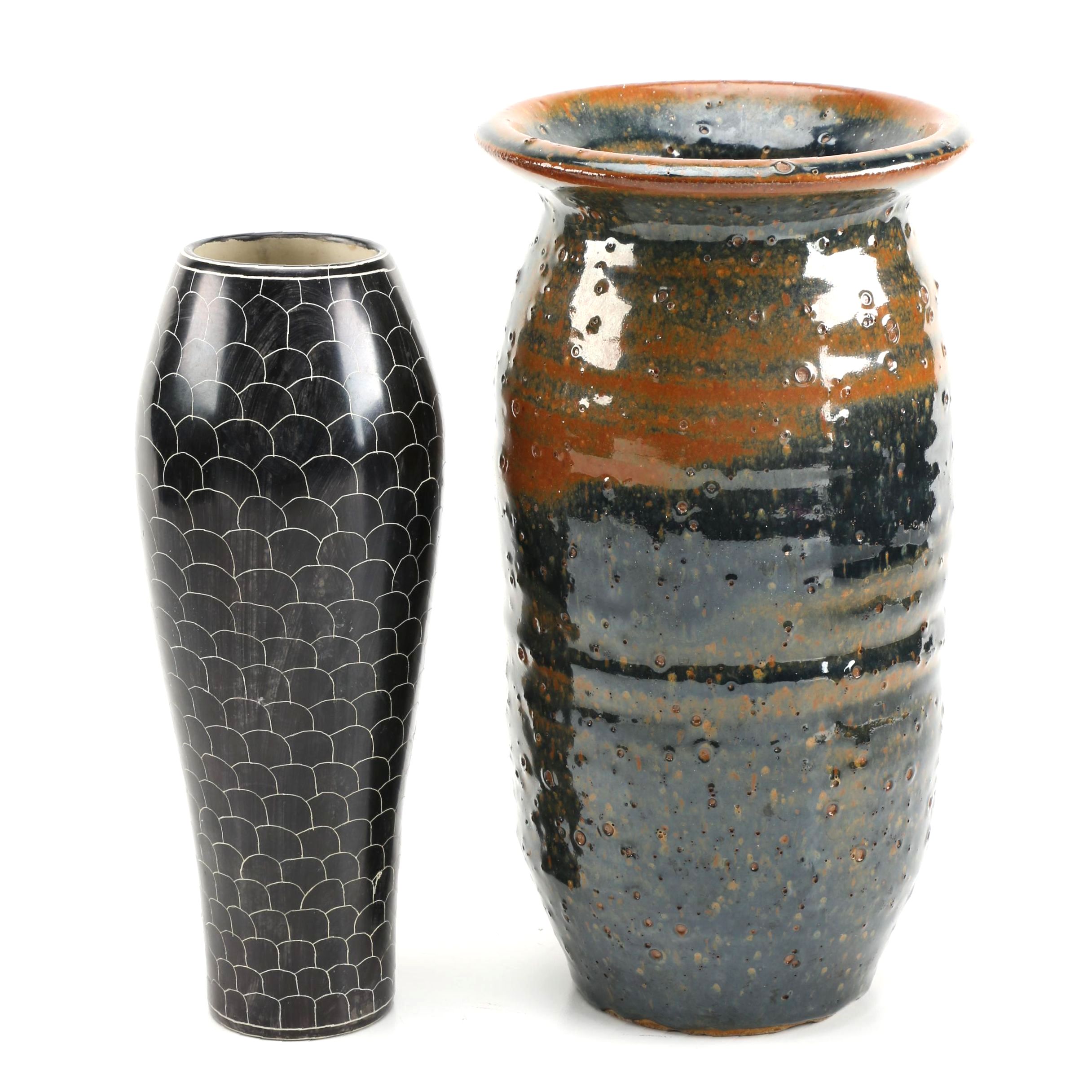 Hand Thrown and Soapstone Vase Selection