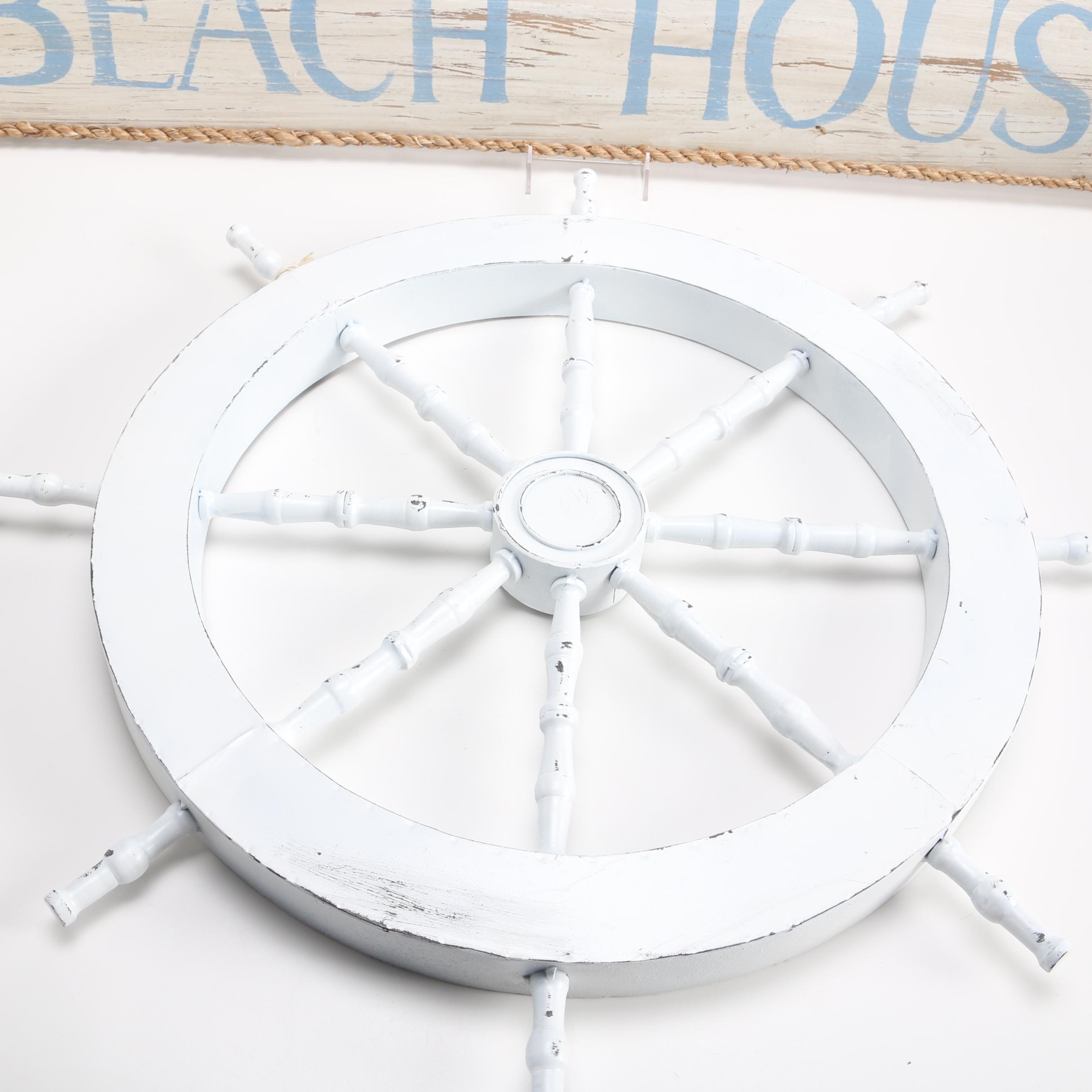 Metal Decorative Nautical Wheel