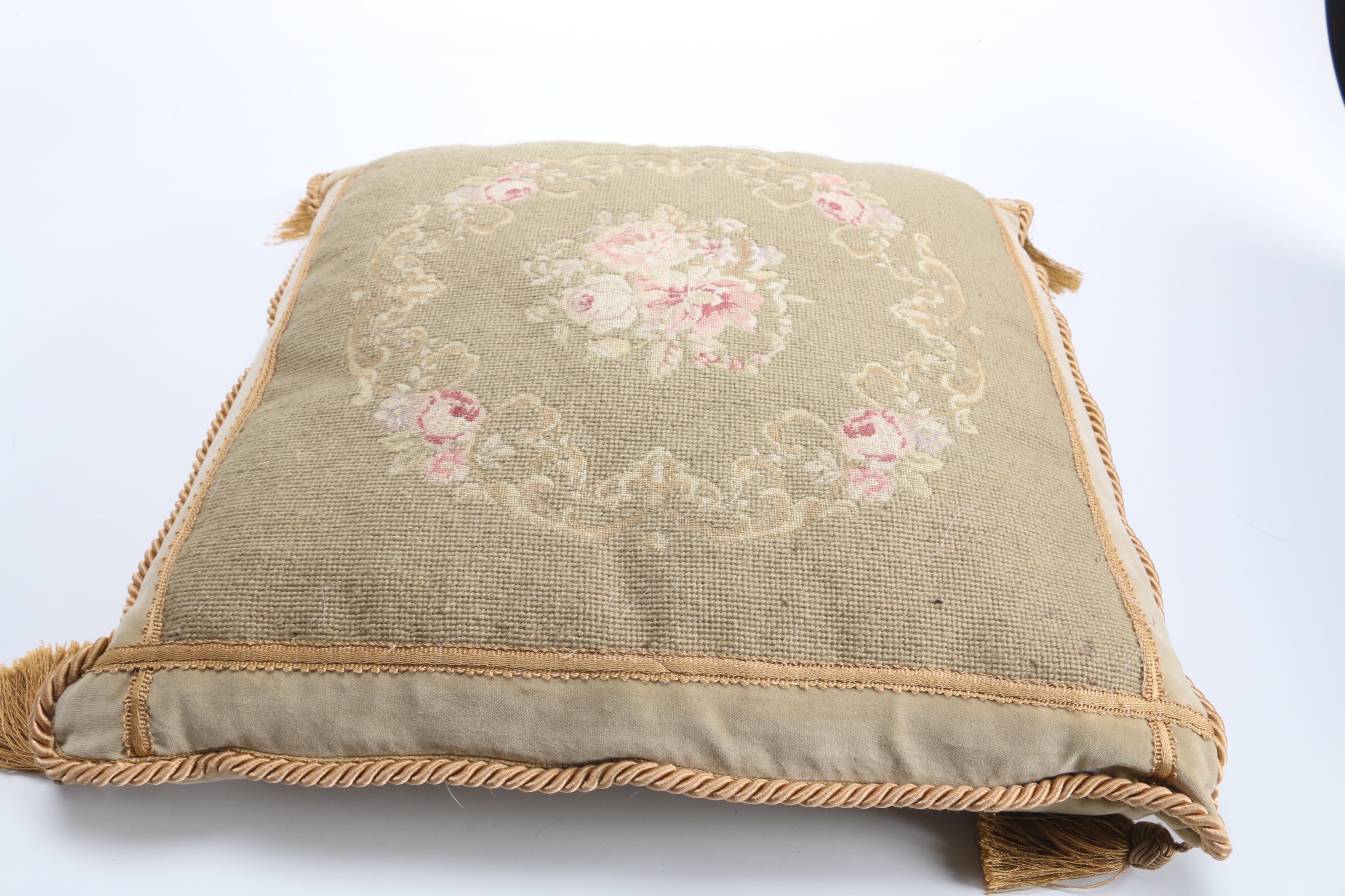 Pair of Vintage Needlepoint Pillows