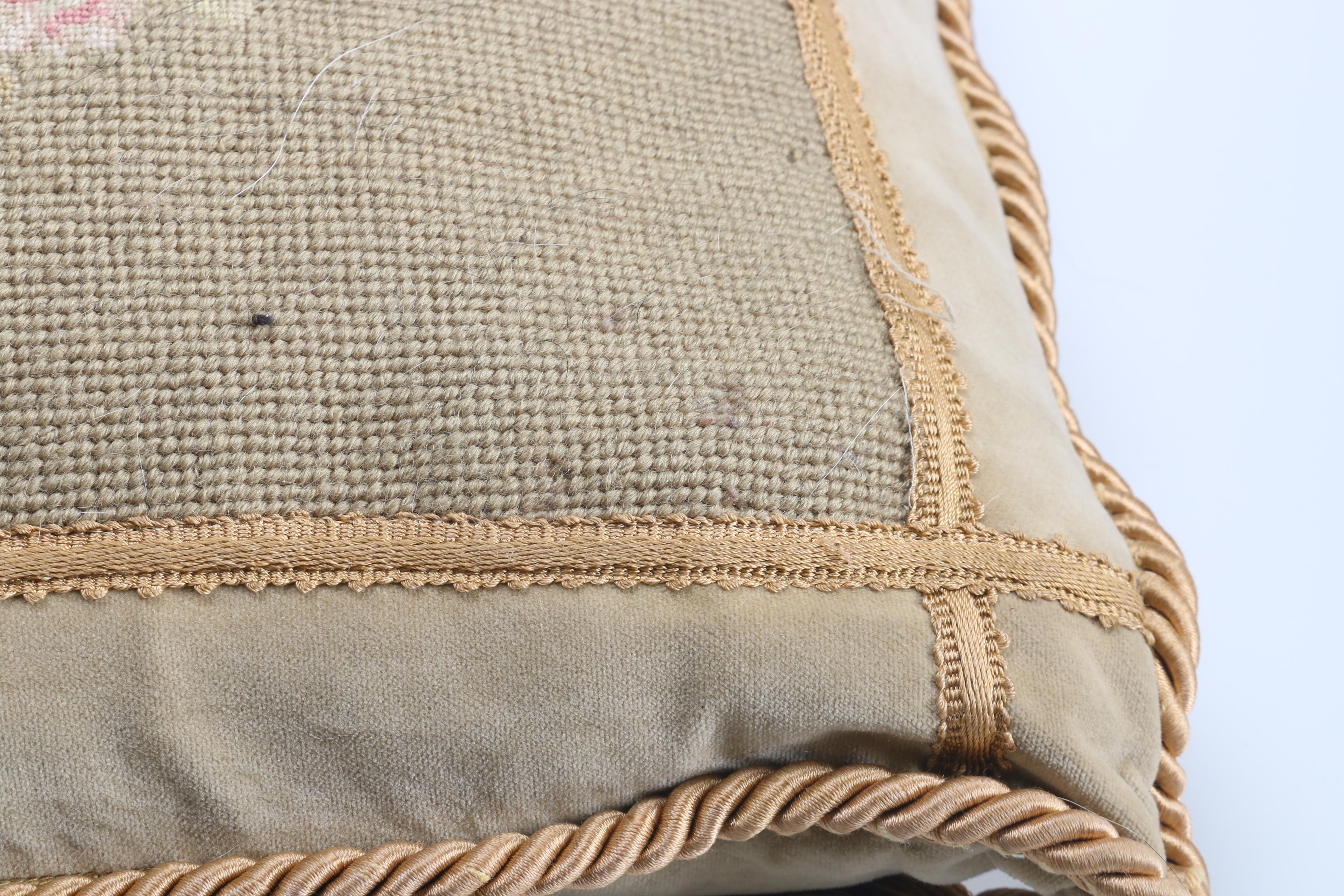 Pair of Vintage Needlepoint Pillows