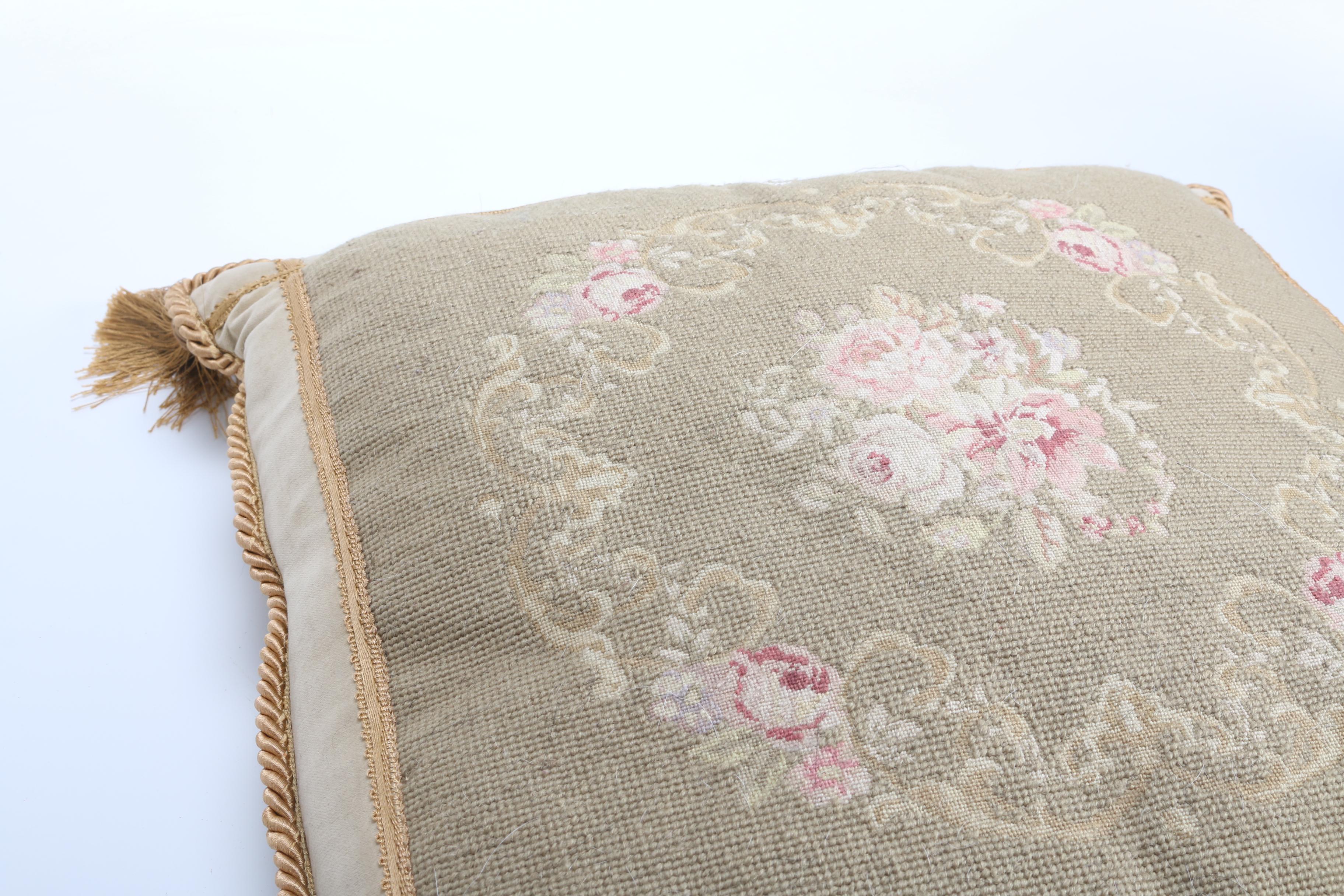 Pair of Vintage Needlepoint Pillows