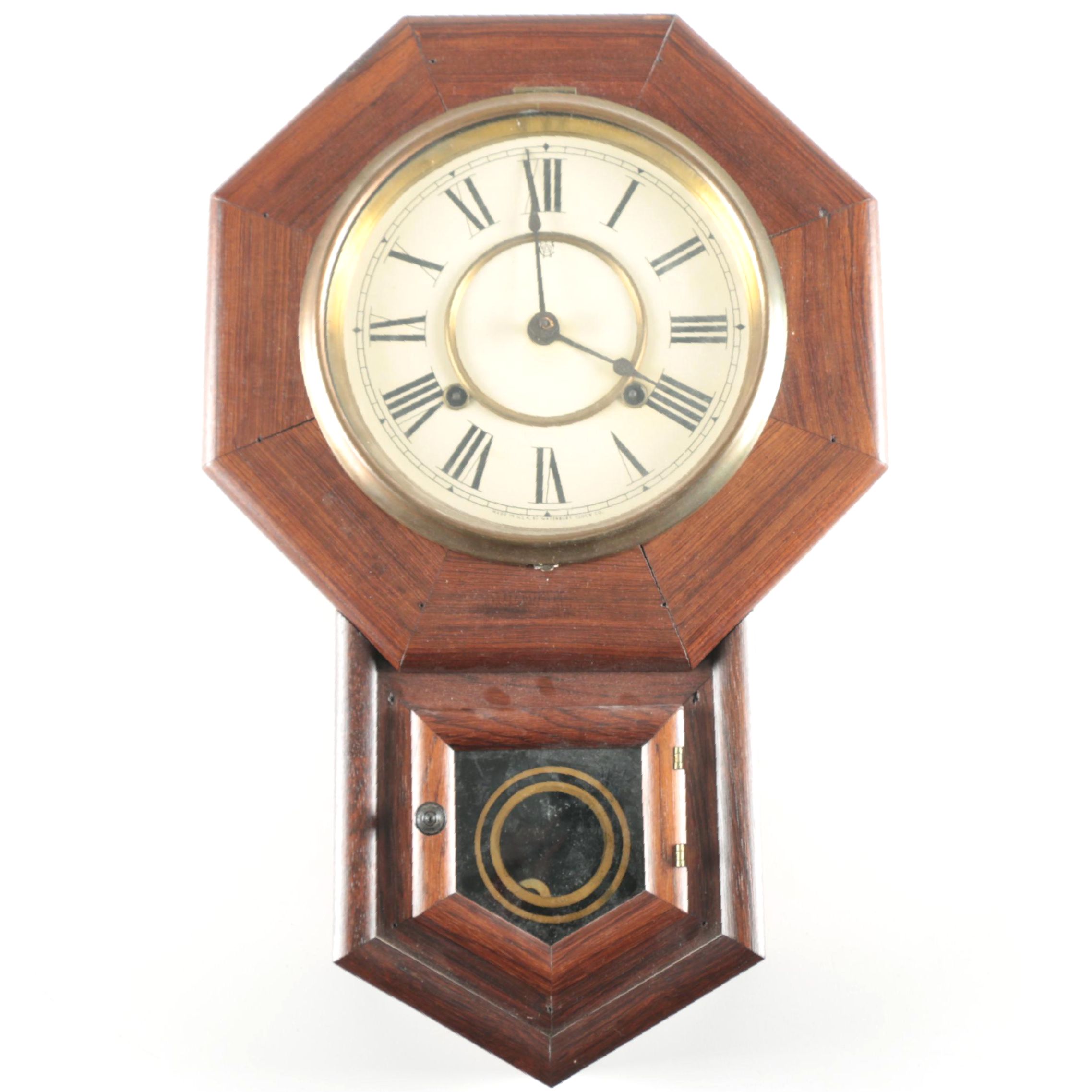 Oak Waterbury Clock Co. Wall Clock
