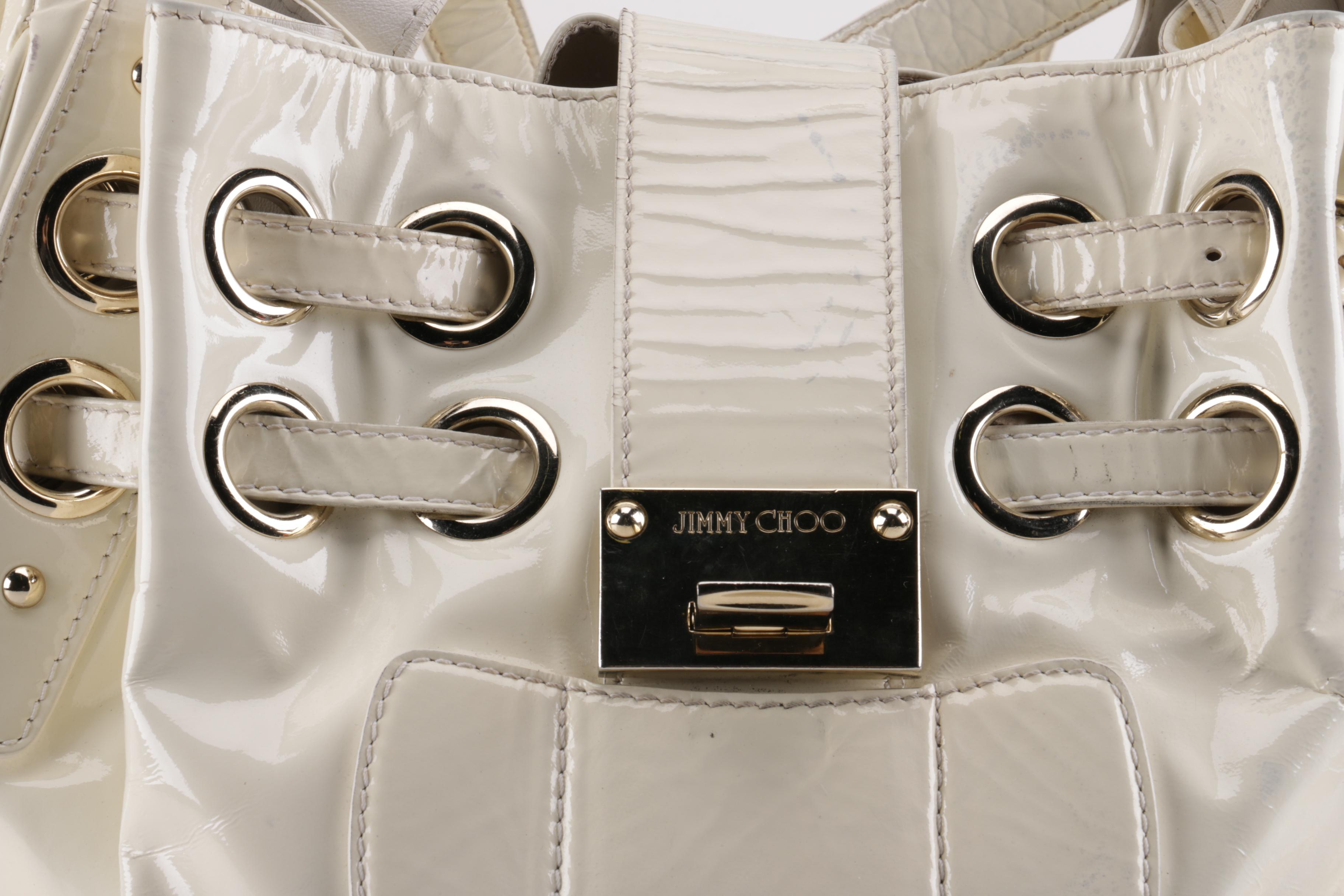 Jimmy Choo Ramona White Patent Leather Purse
