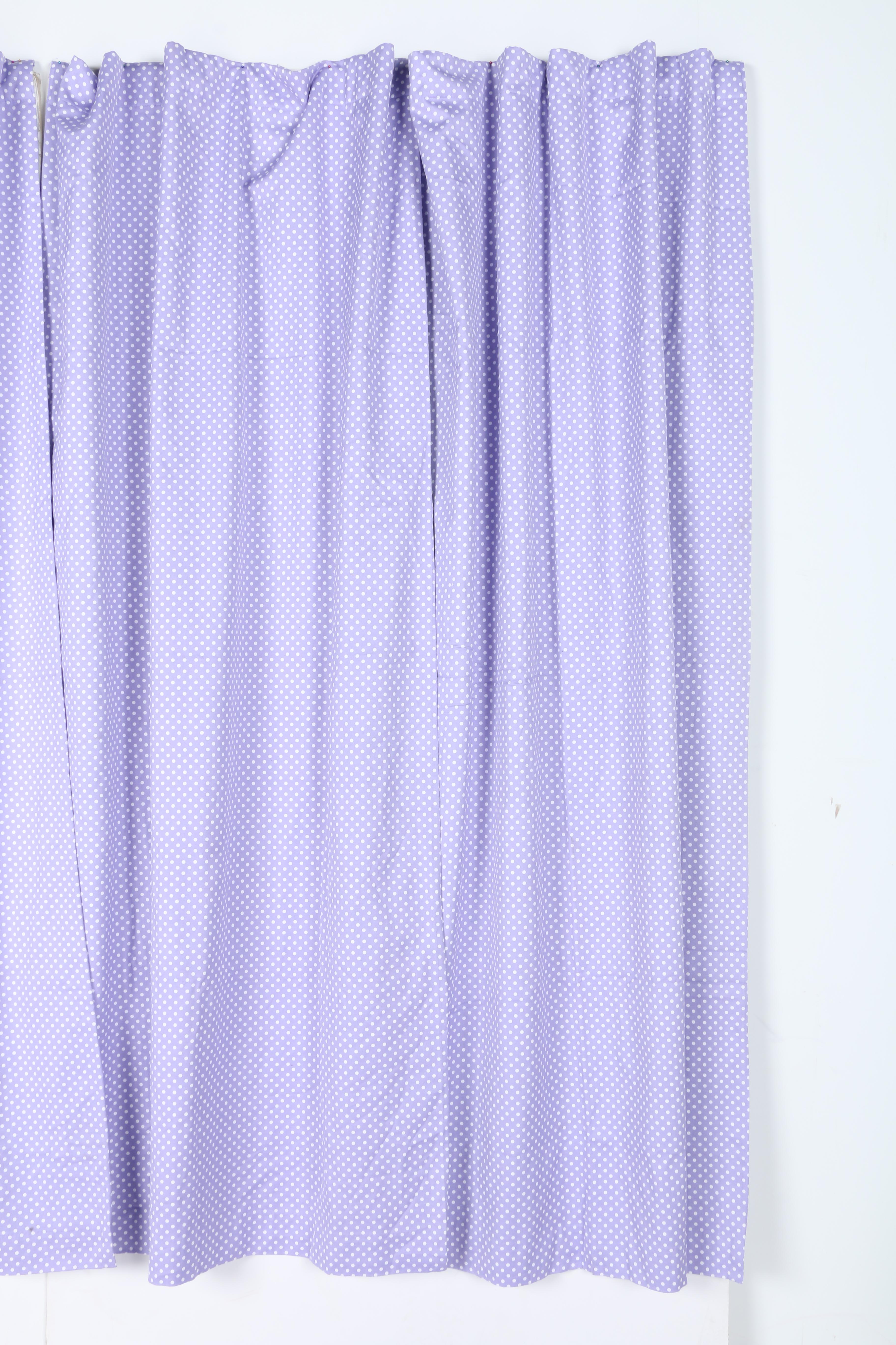 Pottery Barn Kids Polka Dot Curtains With Extra Fabric