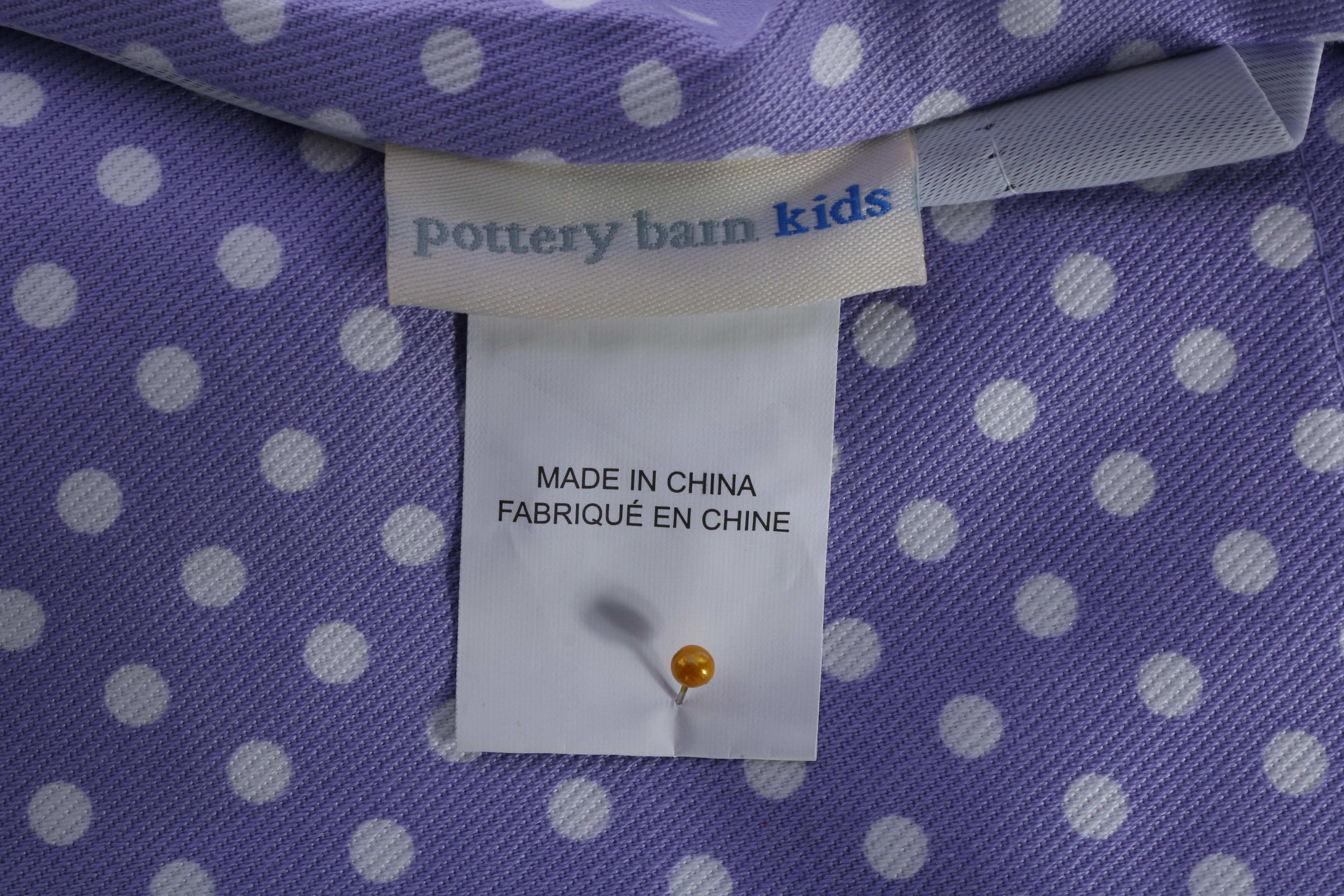 Pottery Barn Kids Polka Dot Curtains With Extra Fabric