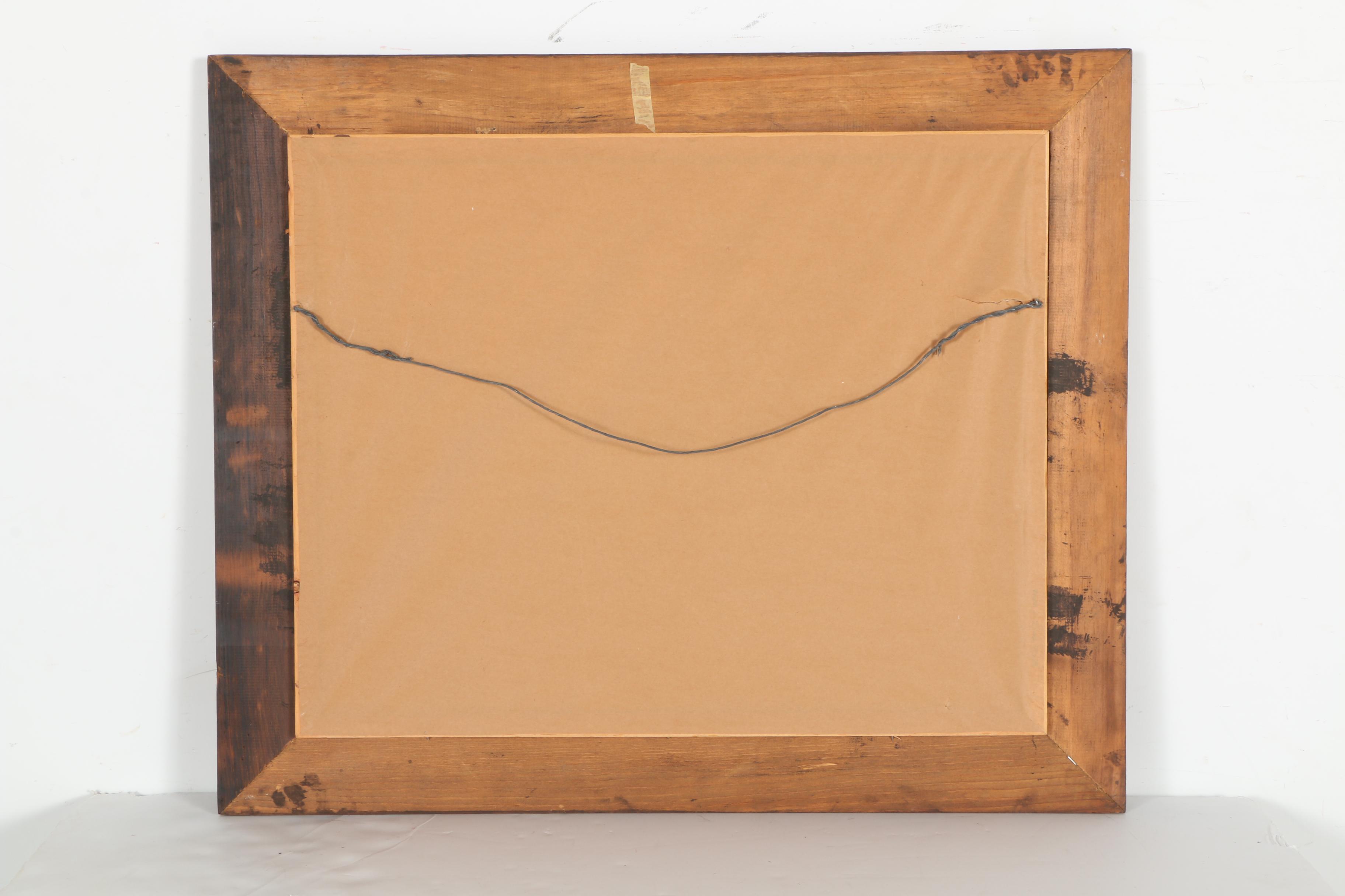 Elton J. Louviere Oil on Board Painting of Ducks Flying Over Water