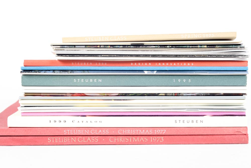 Large Collection of Steuben Glass Reference Catalogs