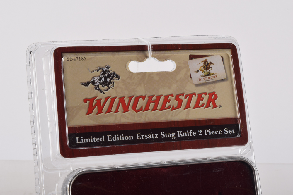 Winchester Limited Edition Ersatz Stag Knife Two Piece Set