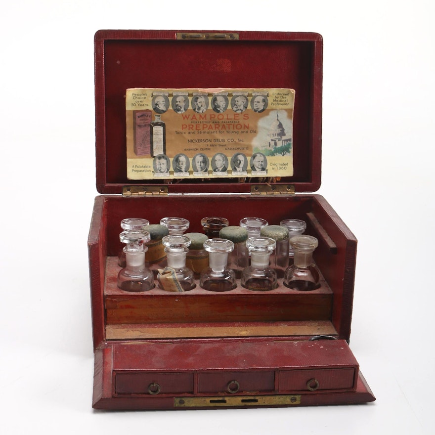 Antique "Wampole's Preparation" Sample Medicinal Kit