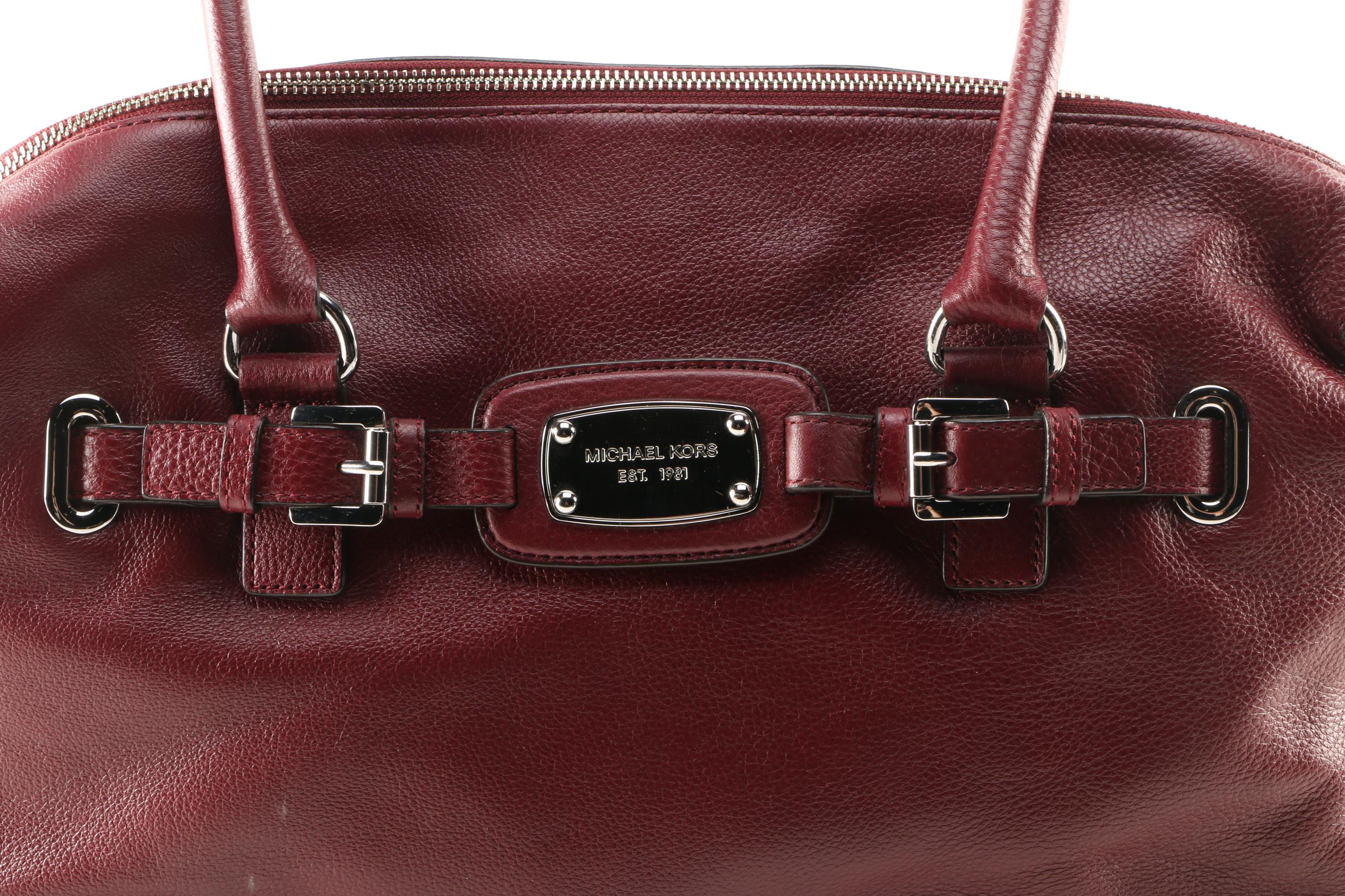 MICHAEL Michael Kors Burgundy Weekender Travel Bag
