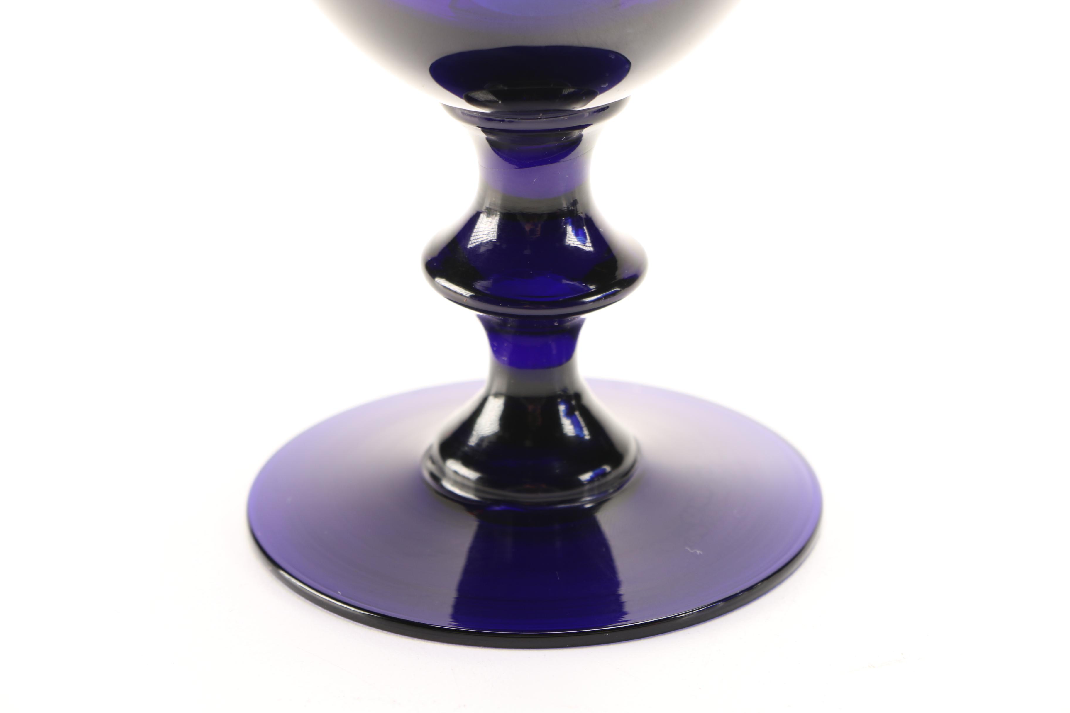 Cobalt Blue Glass Goblets