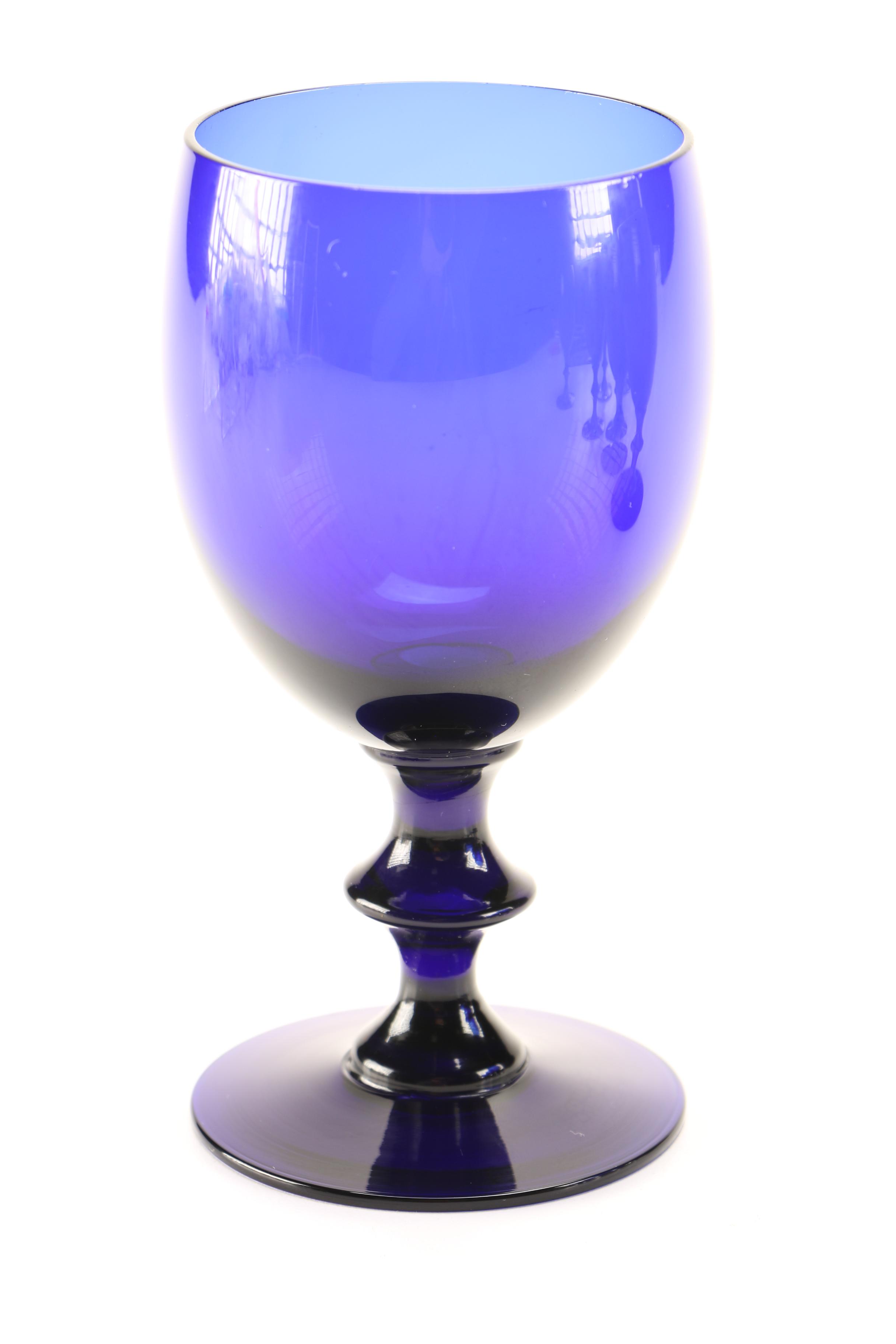 Cobalt Blue Glass Goblets