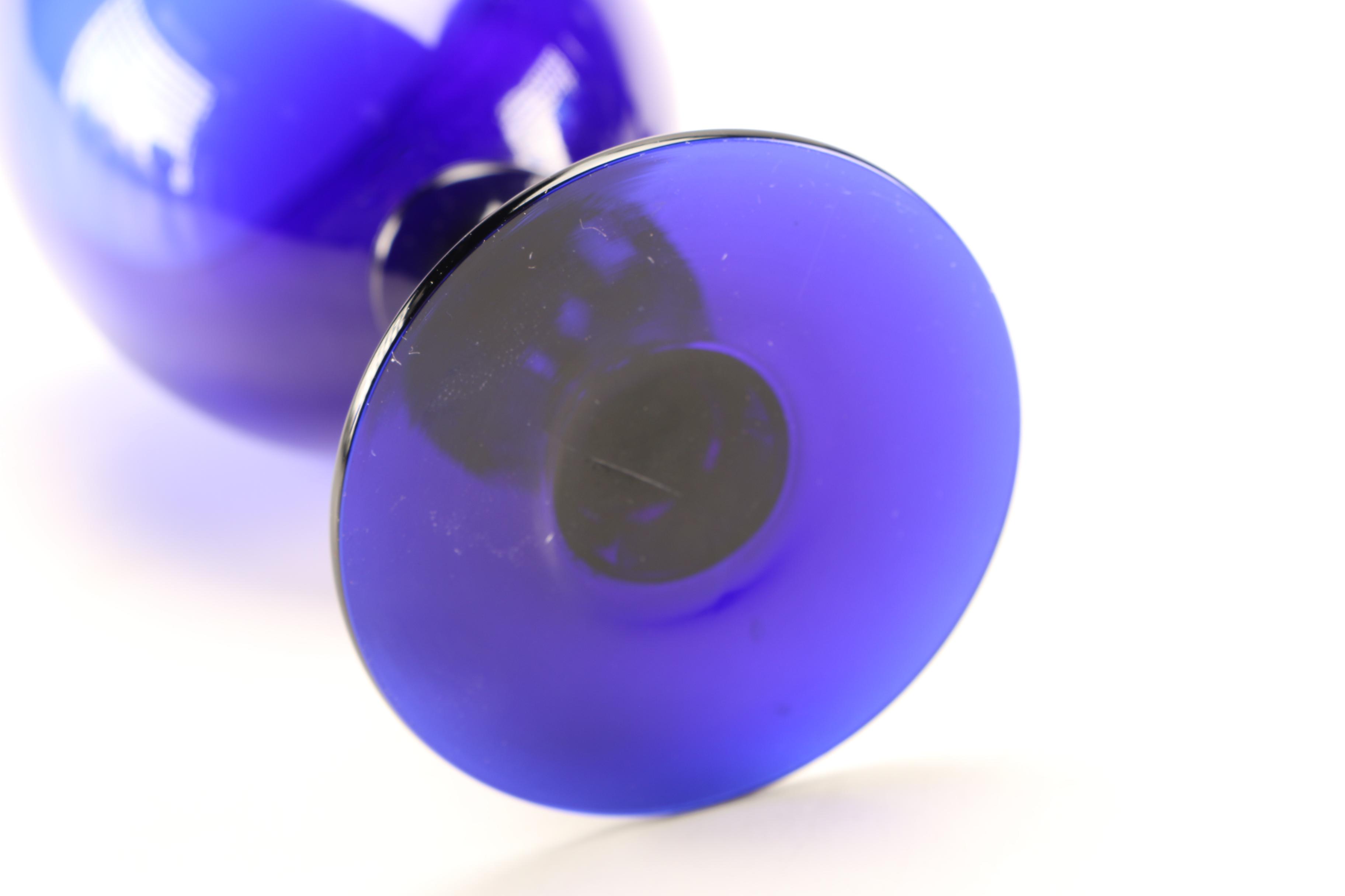 Cobalt Blue Glass Goblets