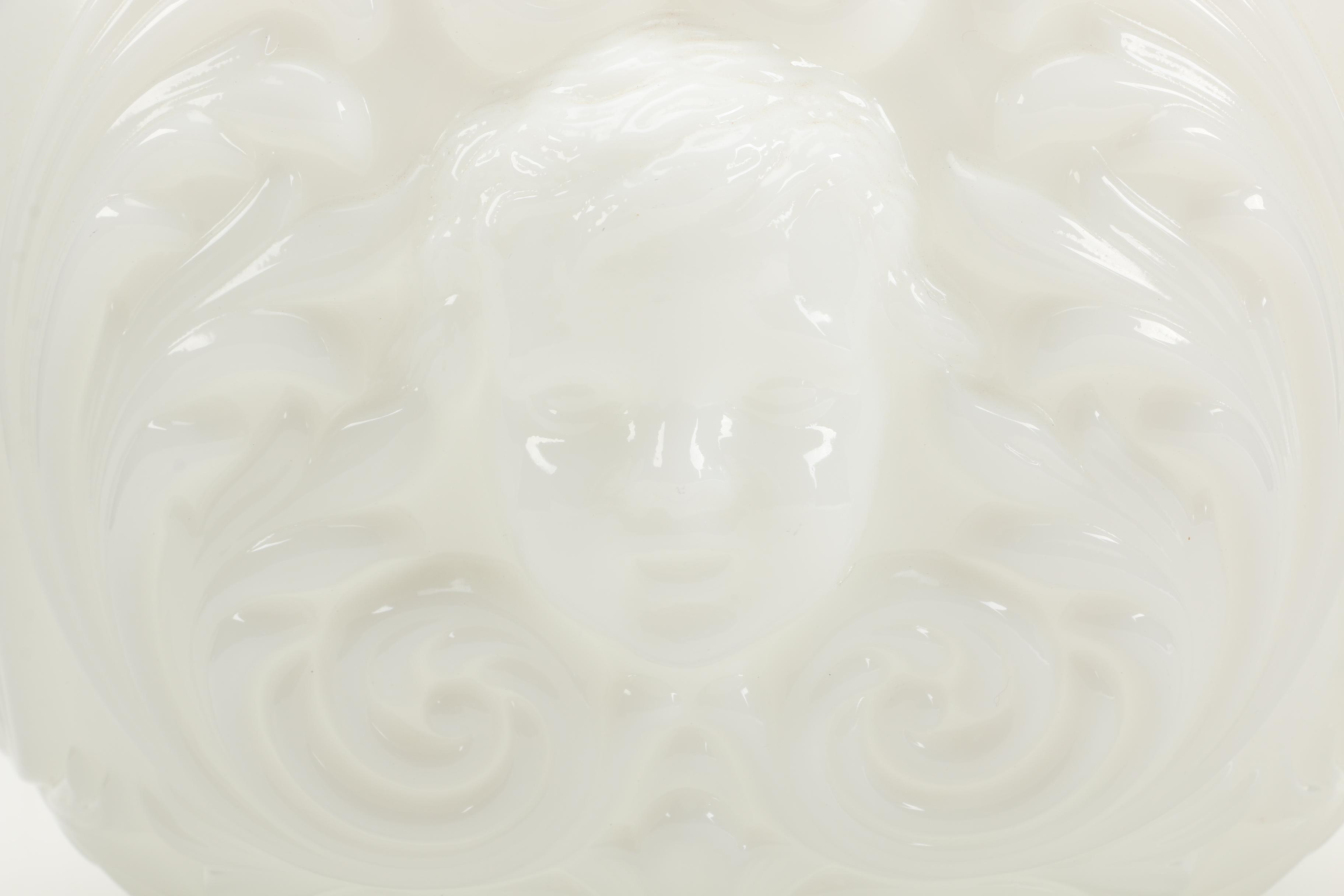 Vintage Brass Lamp With Glass Shade