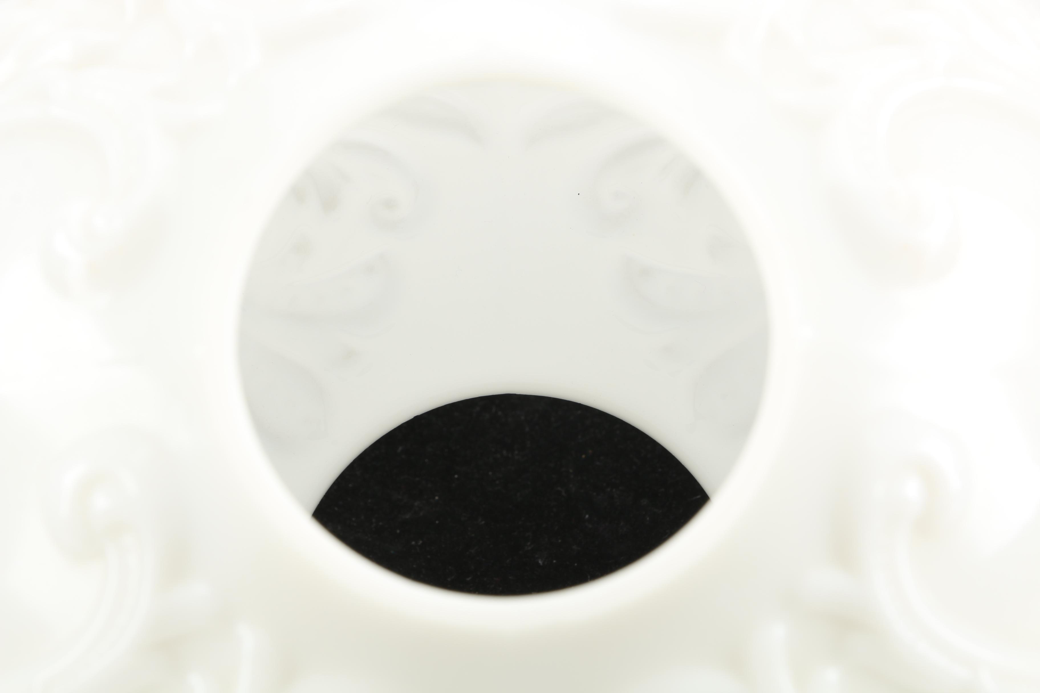 Vintage Brass Lamp With Glass Shade