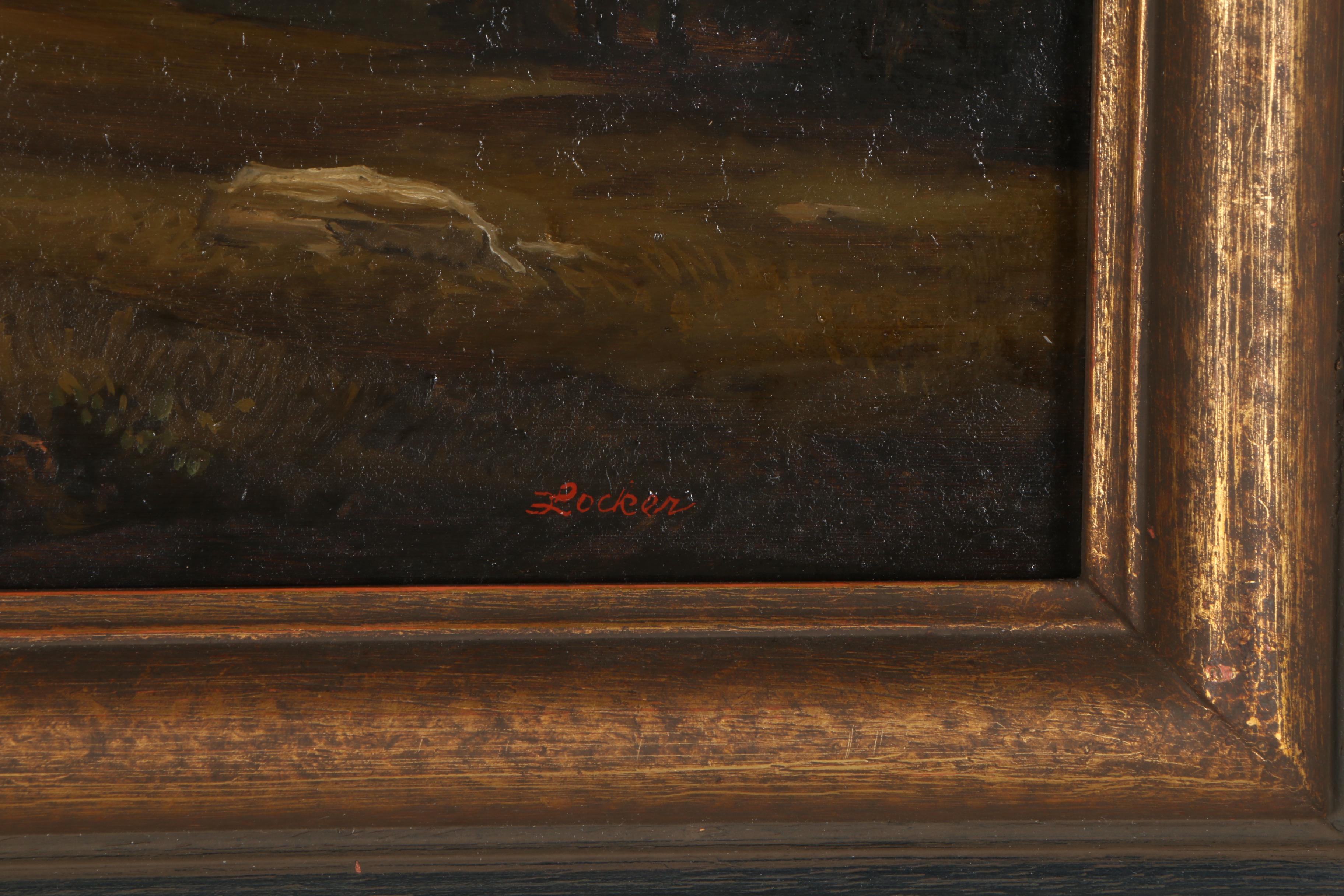 Thomas Locker Oil Painting on Board of a Sweeping Landscape