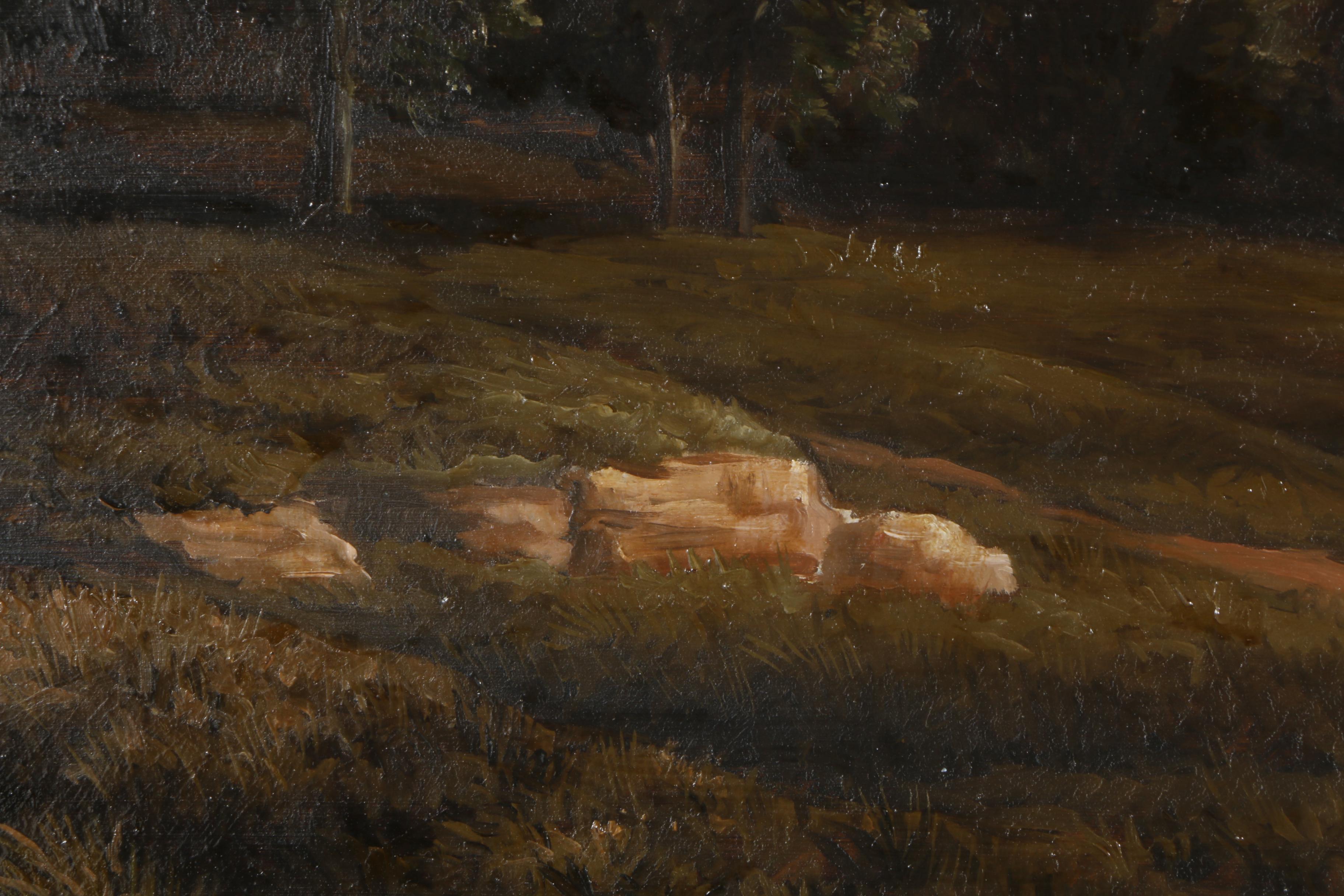 Thomas Locker Oil Painting on Board of a Sweeping Landscape