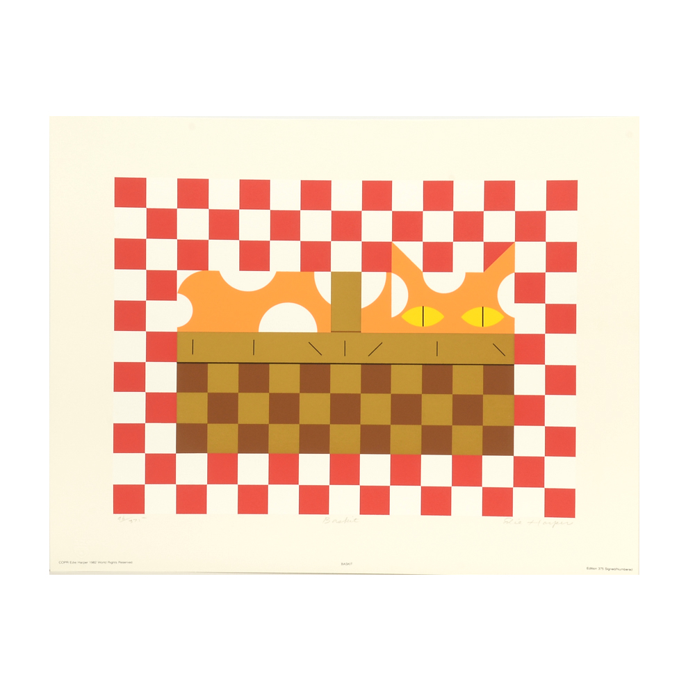 Edie Harper Signed Limited Edition Serigraph "Baskit"