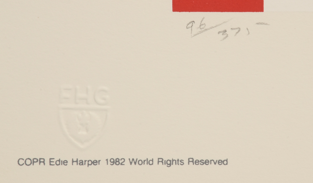 Edie Harper Signed Limited Edition Serigraph "Baskit"